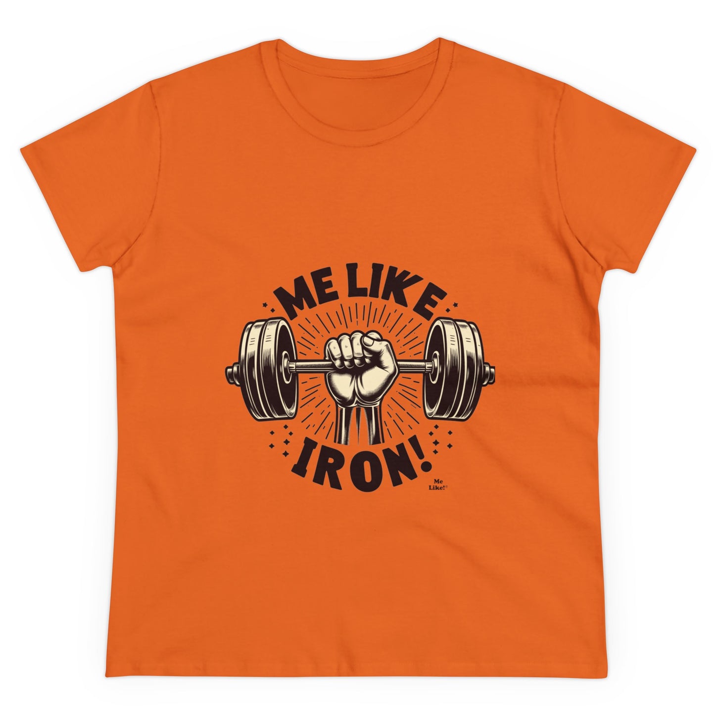 Me Like Iron! - Women's Heavy Cotton Tee - (Weightlifting #1)