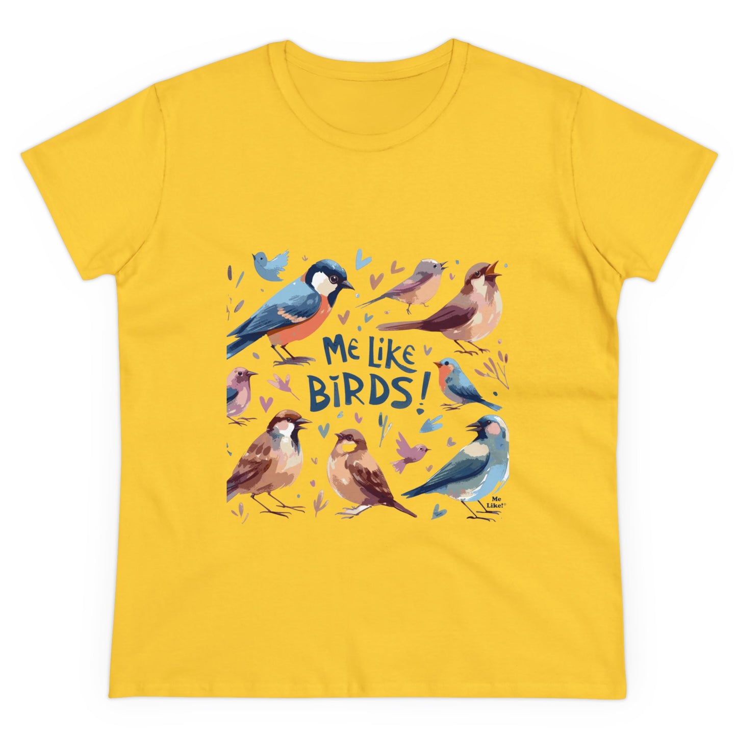 Me Like Birds! - Women's Heavy Cotton Tee - (Birds #2)