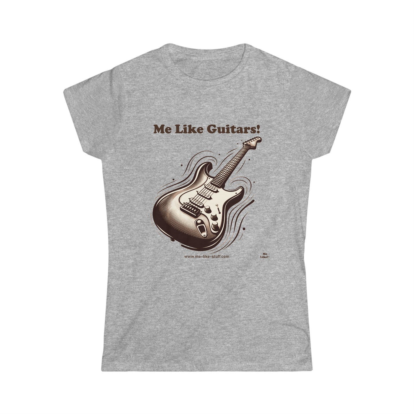 Women's Softstyle Tee - Me Like Guitars! (Electric #3)