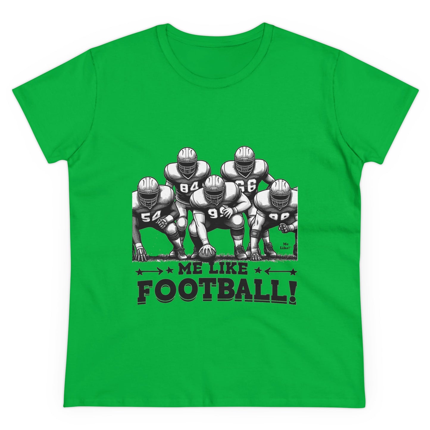 Me Like Football! - Women's Heavy Cotton Tee - (Football #2)