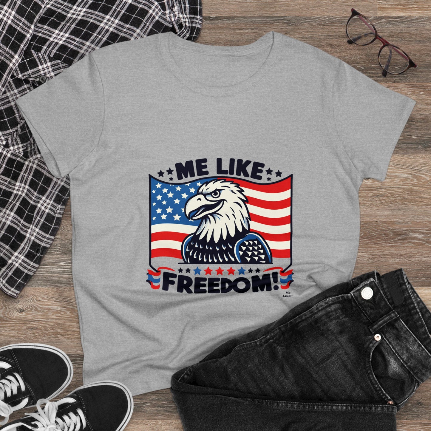 Me Like Freedom! - Women's Heavy Cotton Tee - (Freedom #4)