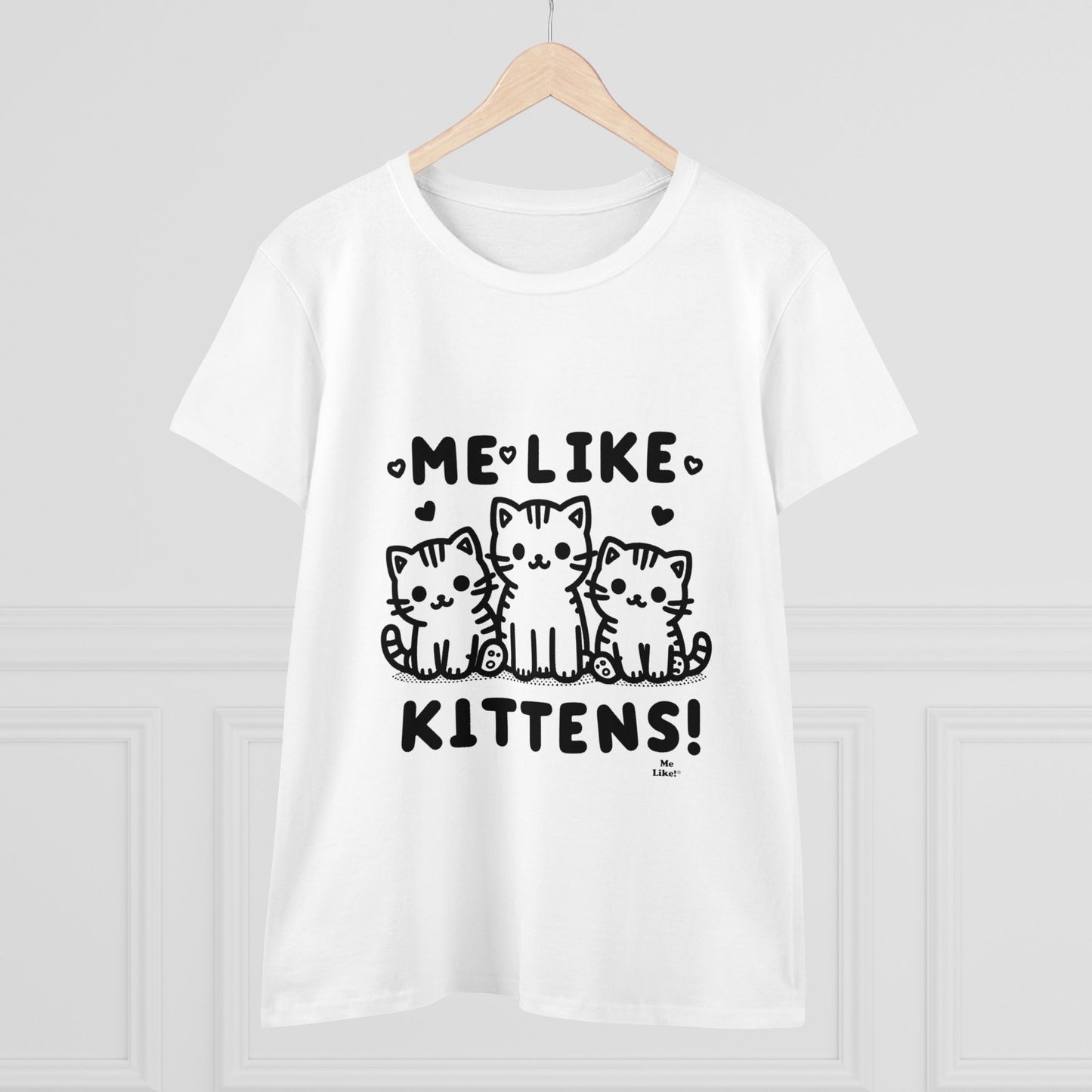 Me Like Kittens! - Women's Heavy Cotton Tee - (#2)