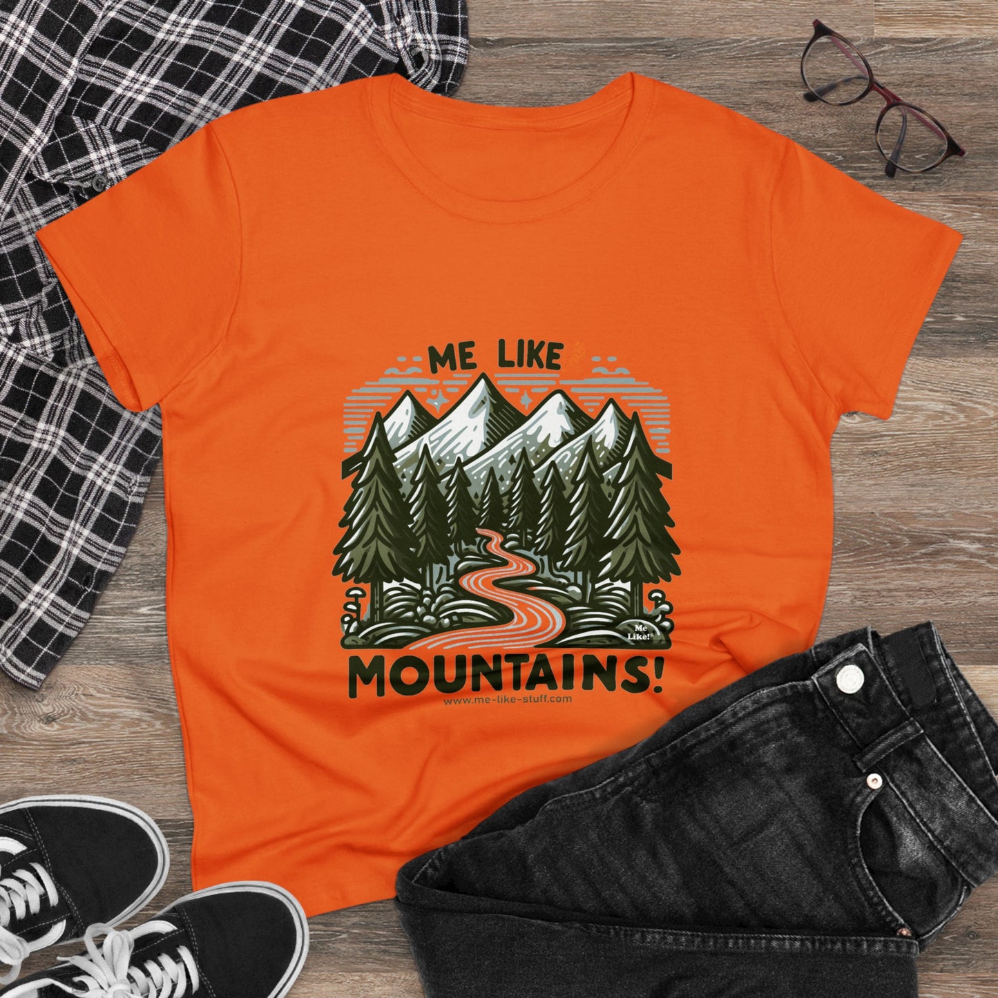 Me Like Mountains! - Women's Heavy Cotton Tee - (#4)