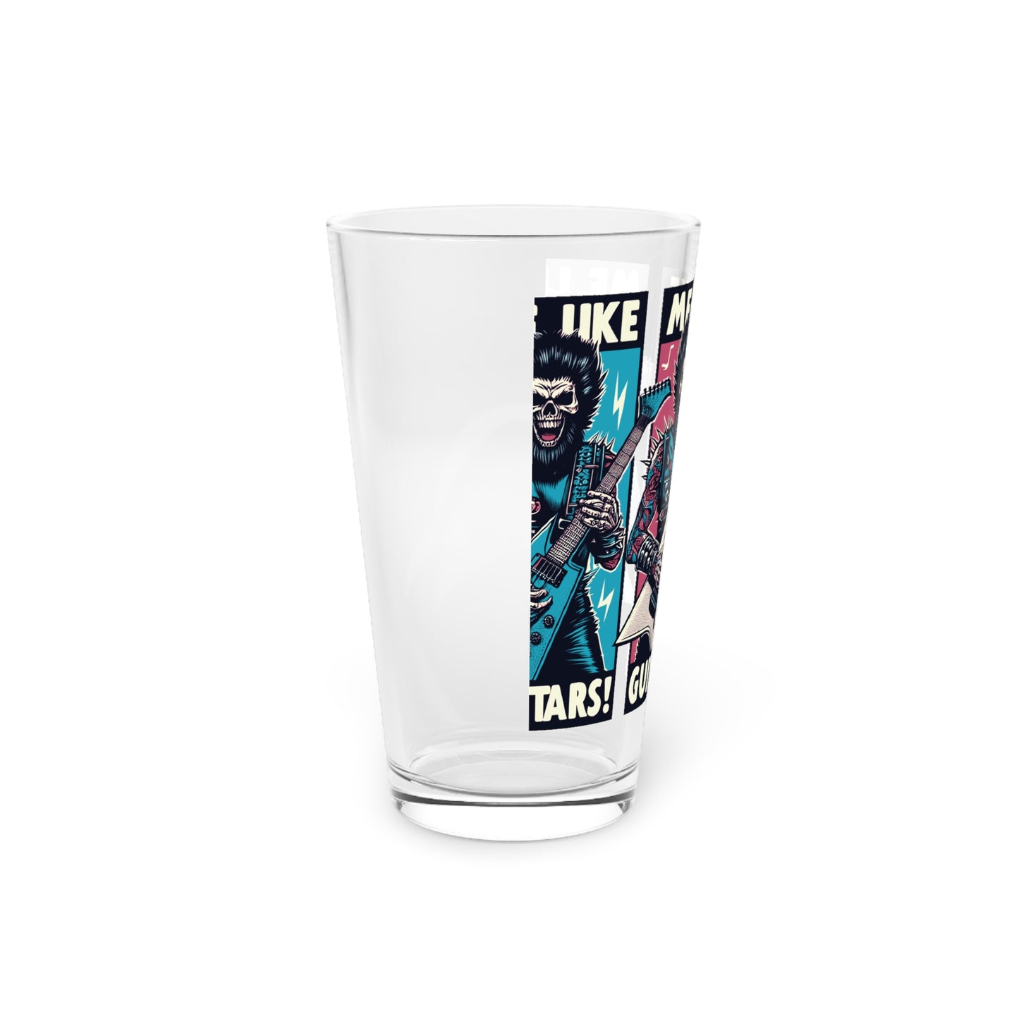 Me Like Guitars! - Pint Glass, 16oz - Heavy Metal #3