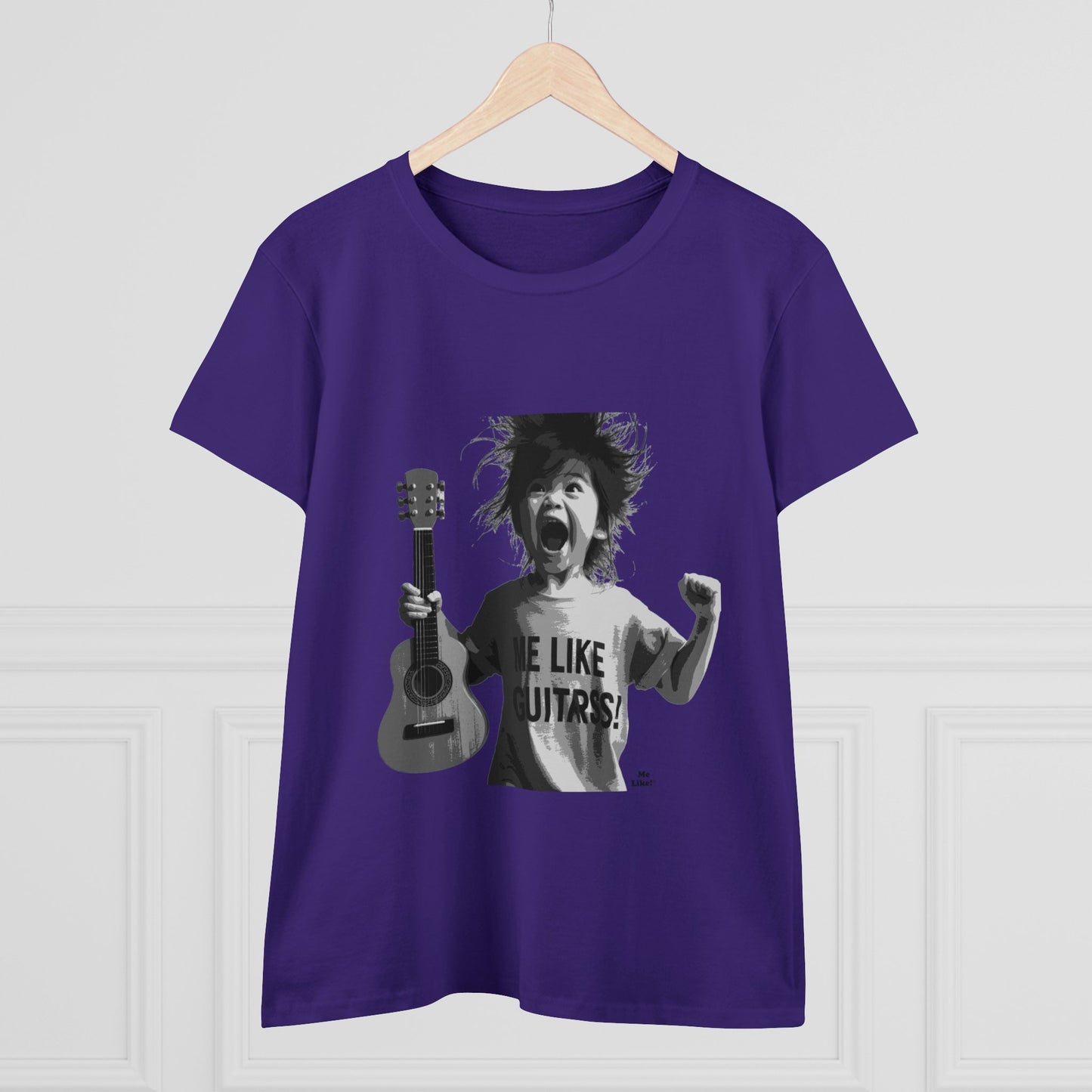 Me Like Guitars! - Women's Cotton Tee - Punk #1