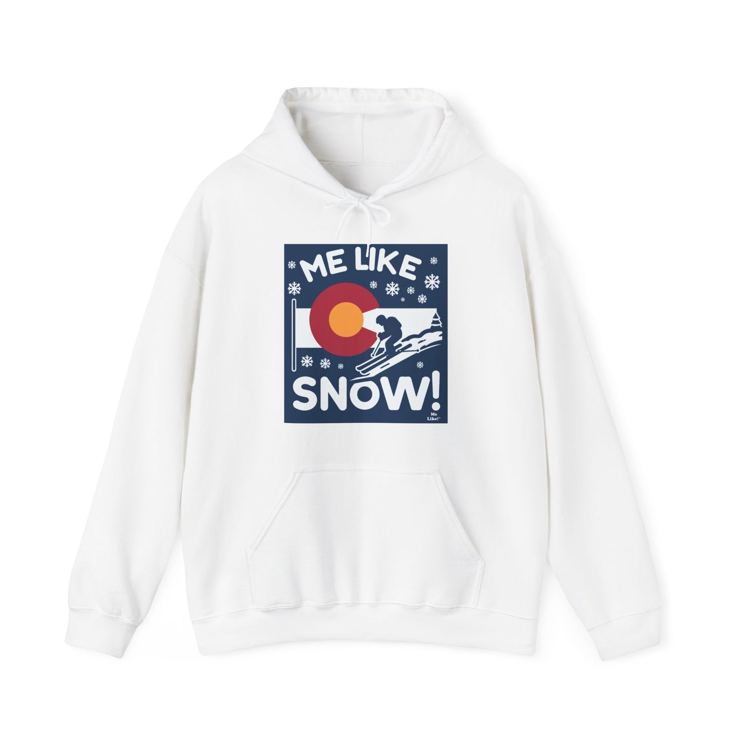 Me Like Snow! - Unisex Heavy Blend™ Hooded Sweatshirt - (Ski Colorado #2)