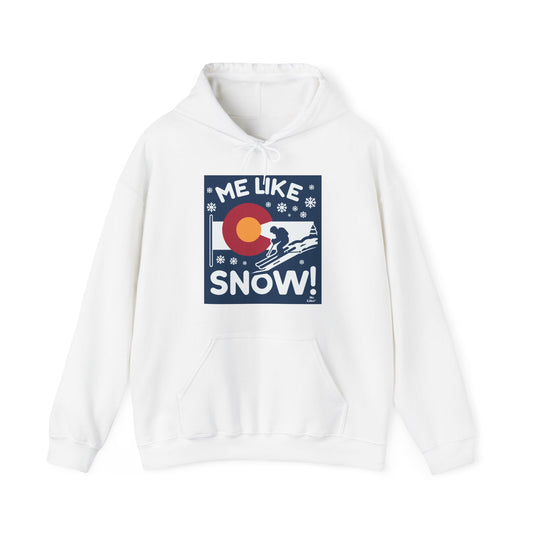 Me Like Snow! - Unisex Heavy Blend™ Hooded Sweatshirt - (Ski Colorado #2)