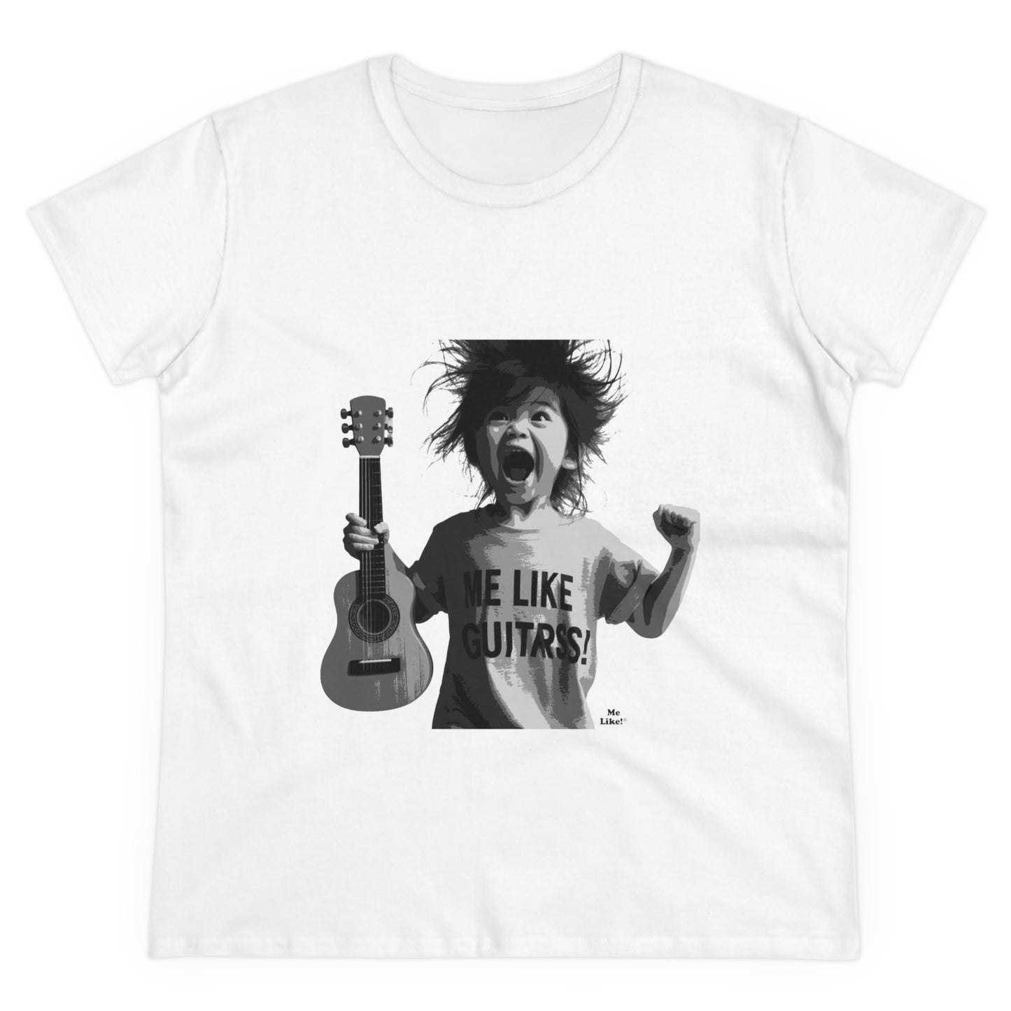 Me Like Guitars! - Women's Cotton Tee - Punk #1