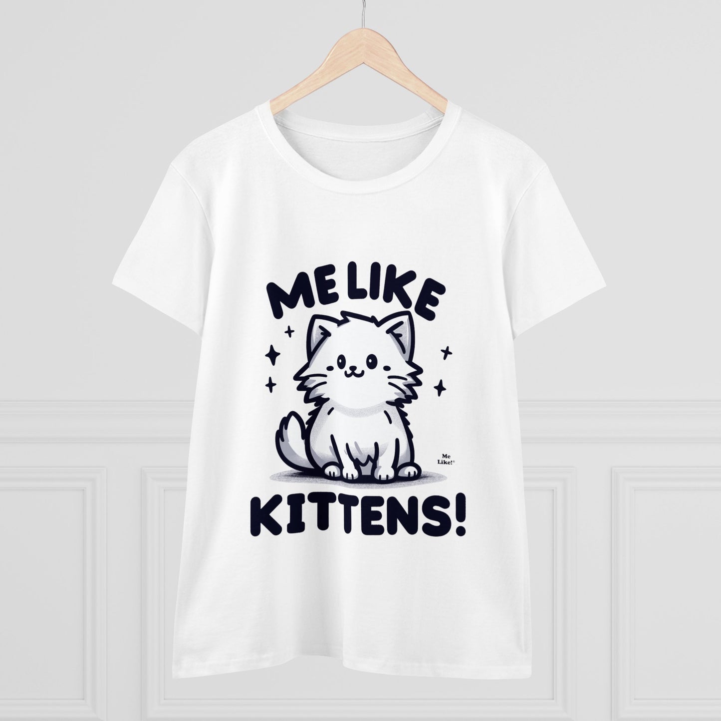 Me Like Kittens! - Women's Heavy Cotton Tee - (#1)