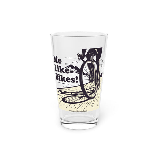 Pint Glass, 16oz - Me Like Bikes! (RB #2)