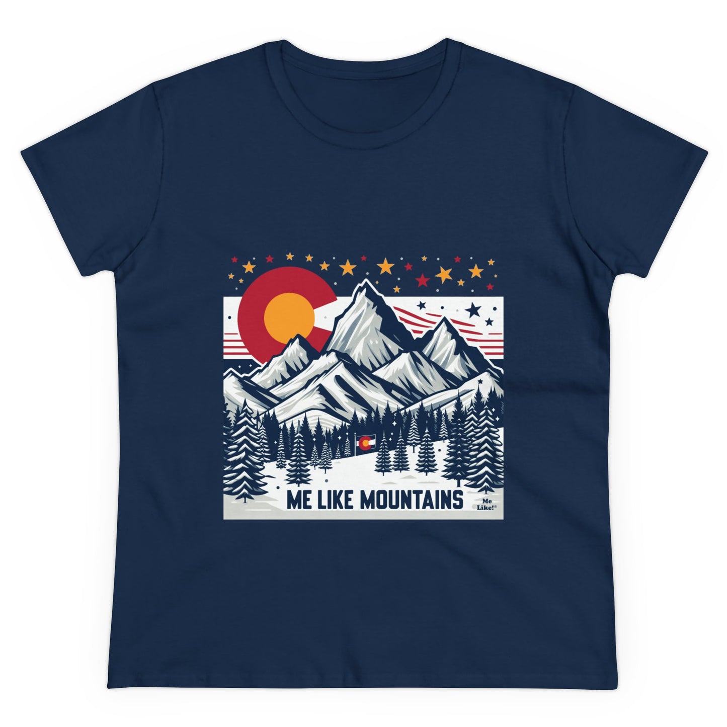 Me Like Mountains! - Women's Heavy Cotton Tee - (Mountains #6)