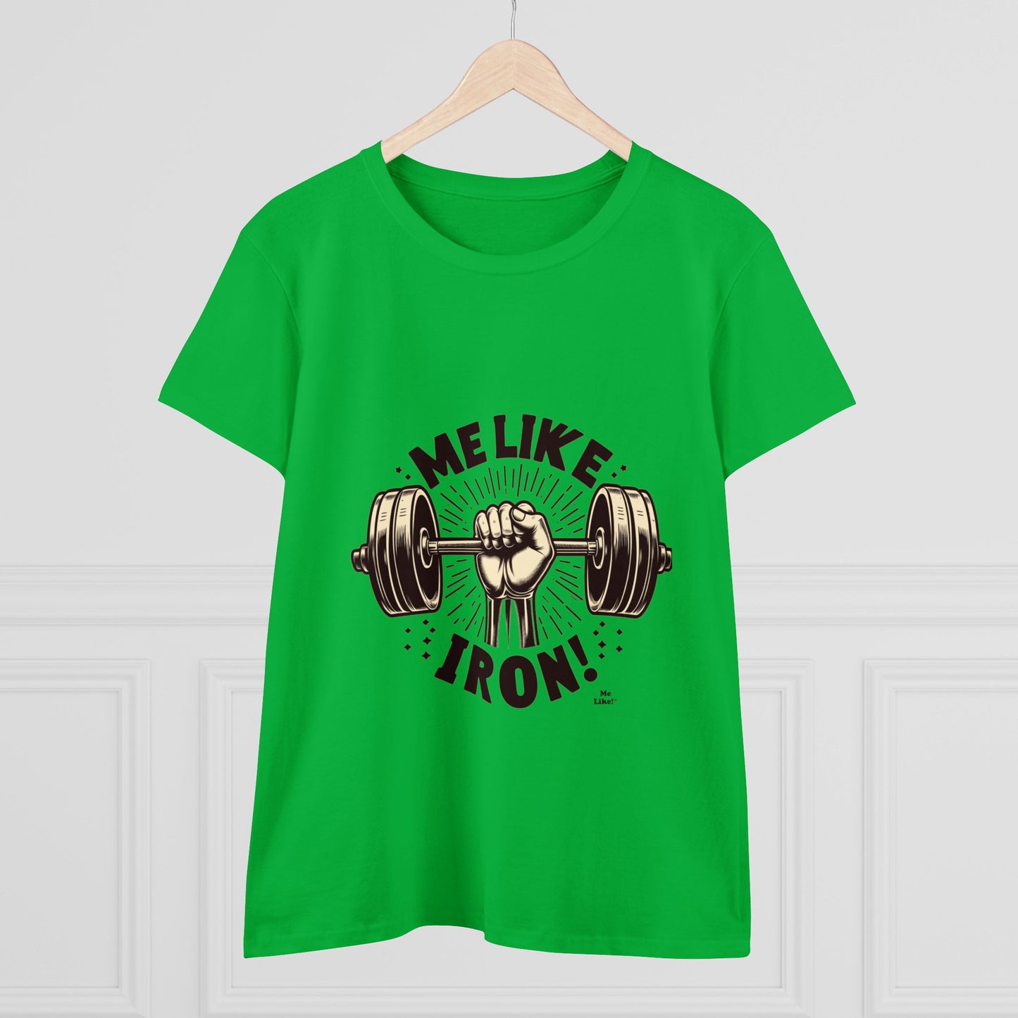 Me Like Iron! - Women's Heavy Cotton Tee - (Weightlifting #1)