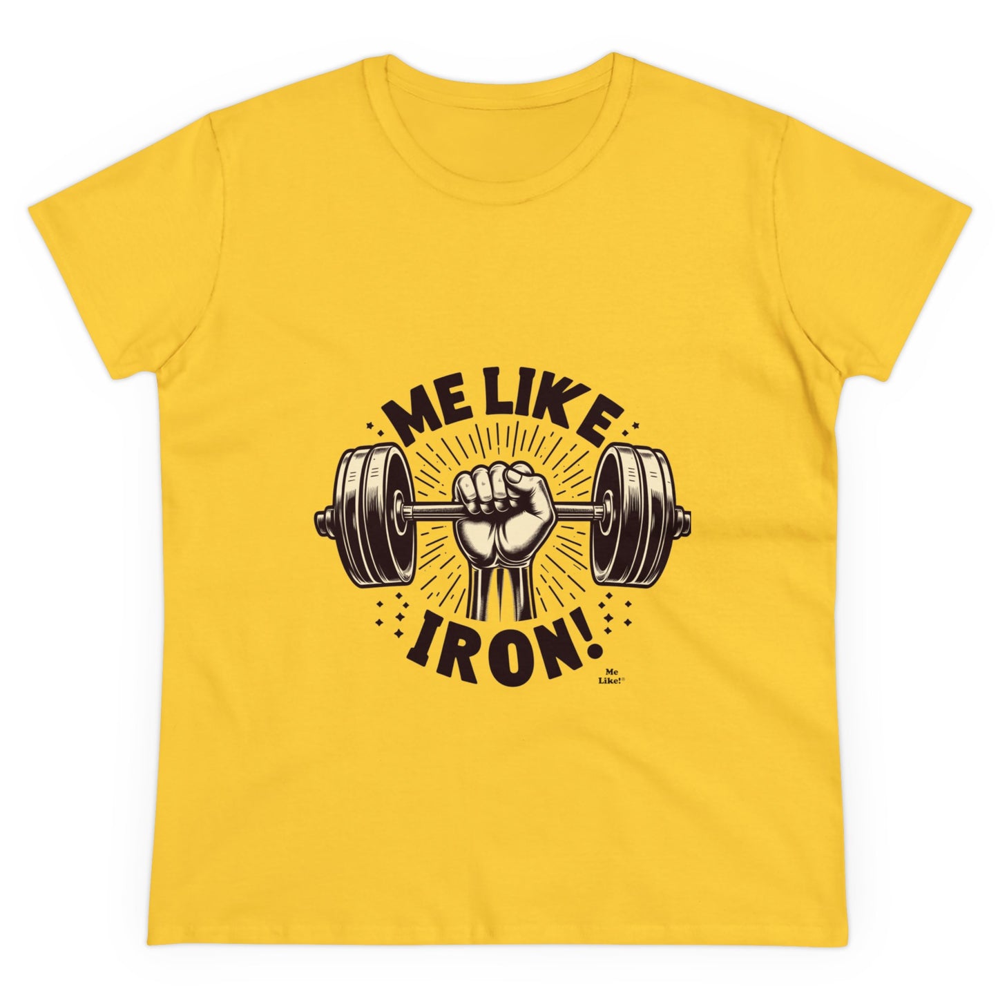 Me Like Iron! - Women's Heavy Cotton Tee - (Weightlifting #1)