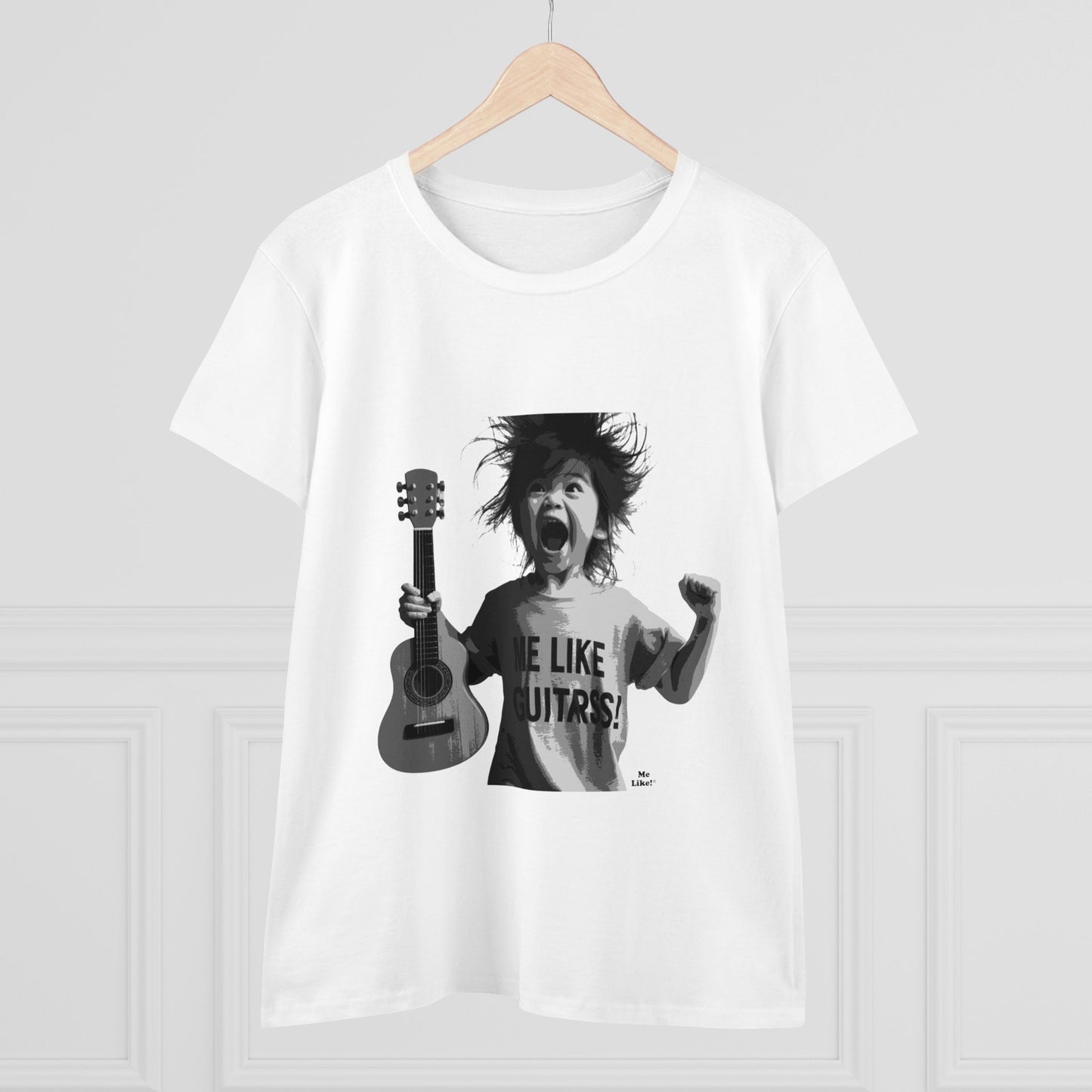 Me Like Guitars! - Women's Cotton Tee - Punk #1