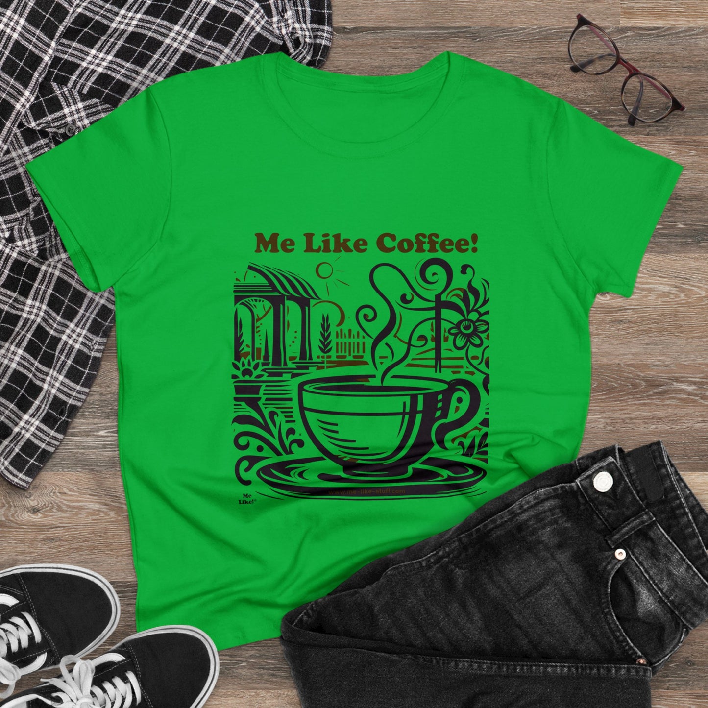 Women's Heavy Cotton Tee - Me Like Coffee! (#3)