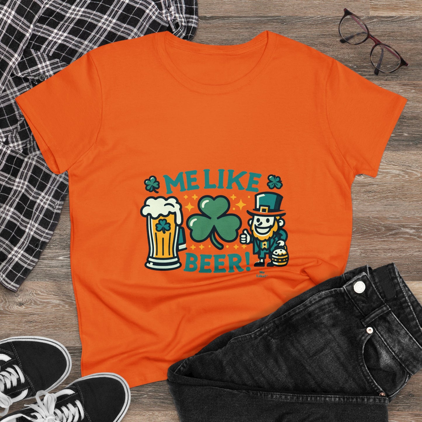 Me Like Beer! - Women's Heavy Cotton Tee - (St. Patrick's Day #1)