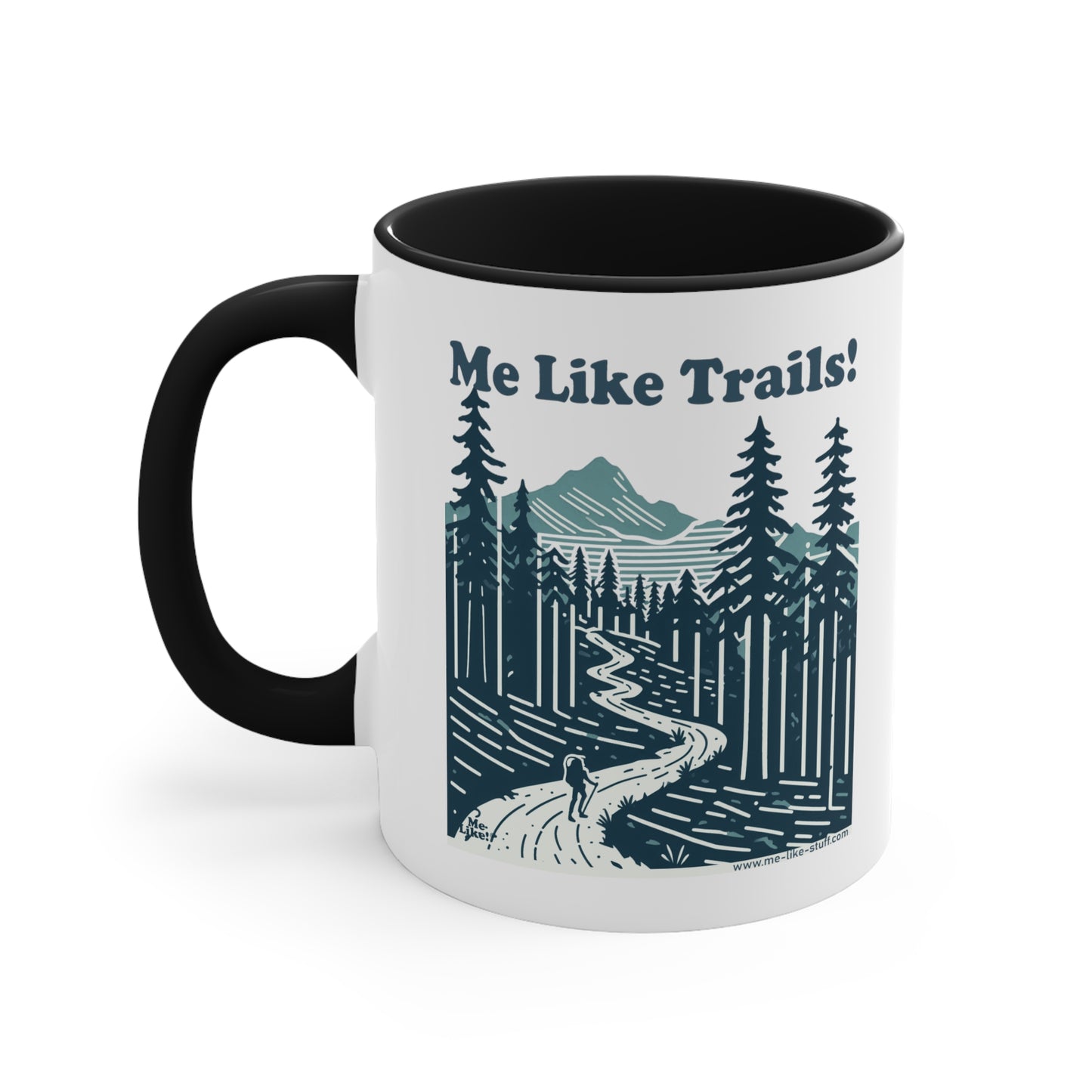 Accent Coffee Mug, 11oz - Me Like Trails! (#2)