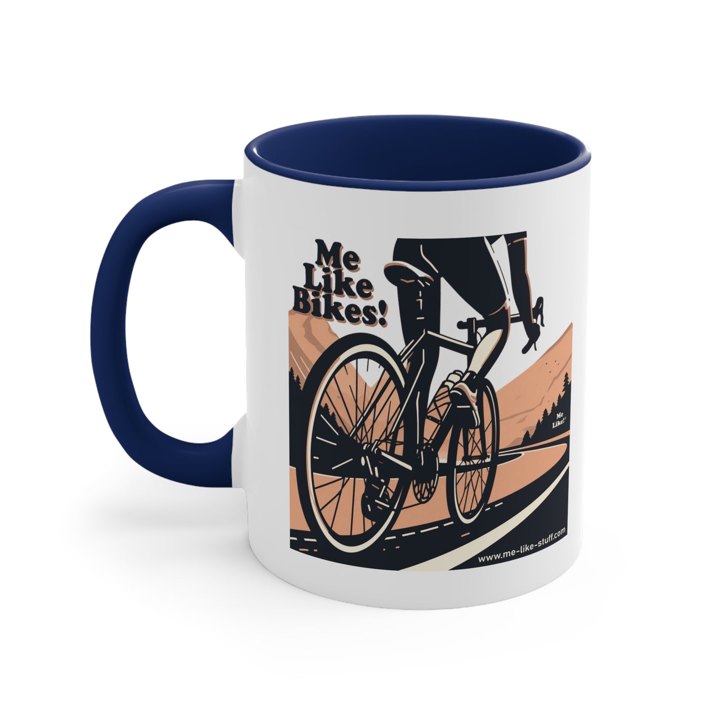 Accent Coffee Mug, 11oz - Me Like Bikes! (RB #1)