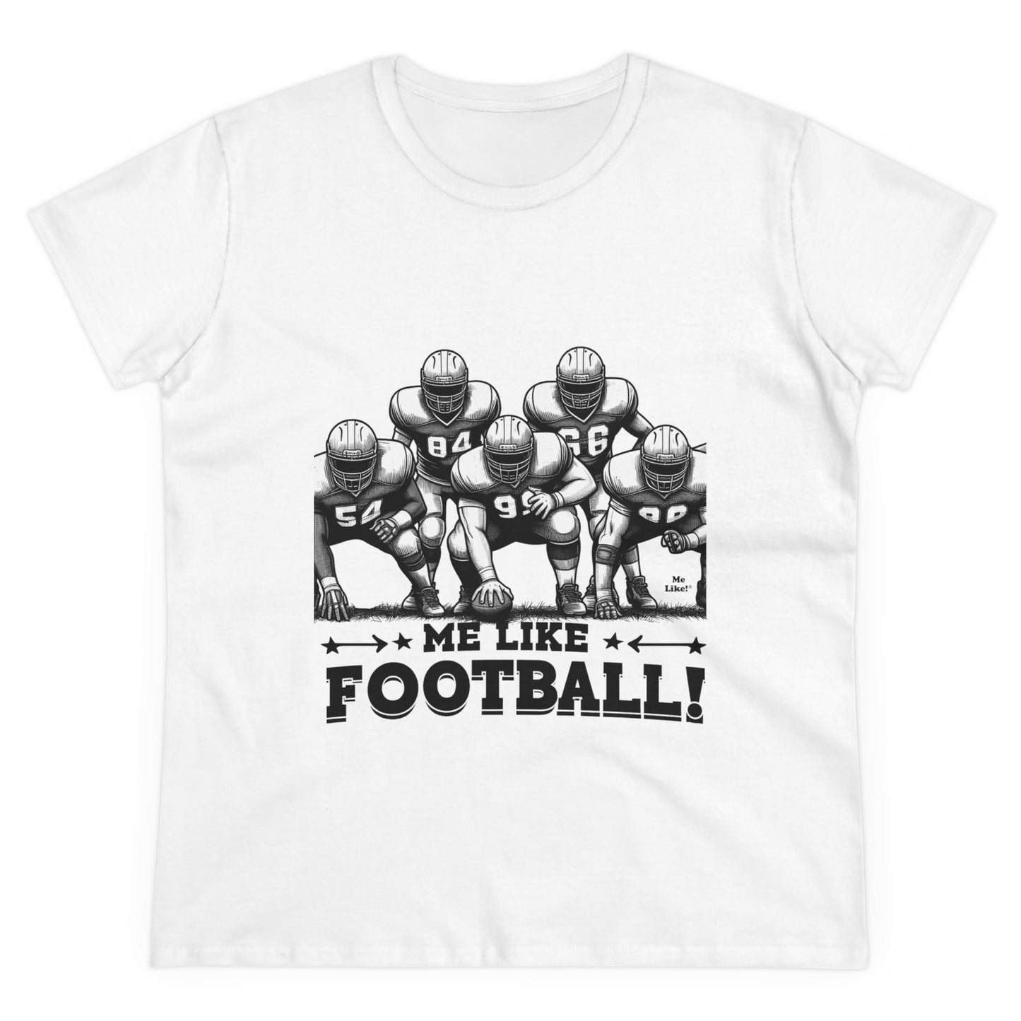 Me Like Football! - Women's Heavy Cotton Tee - (Football #2)