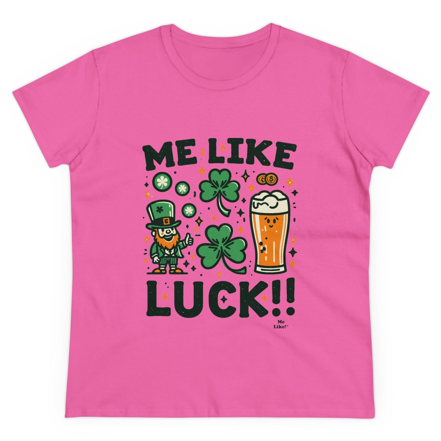 Me Like Luck! - Women's Heavy Cotton Tee - (St. Patrick's Day #3)