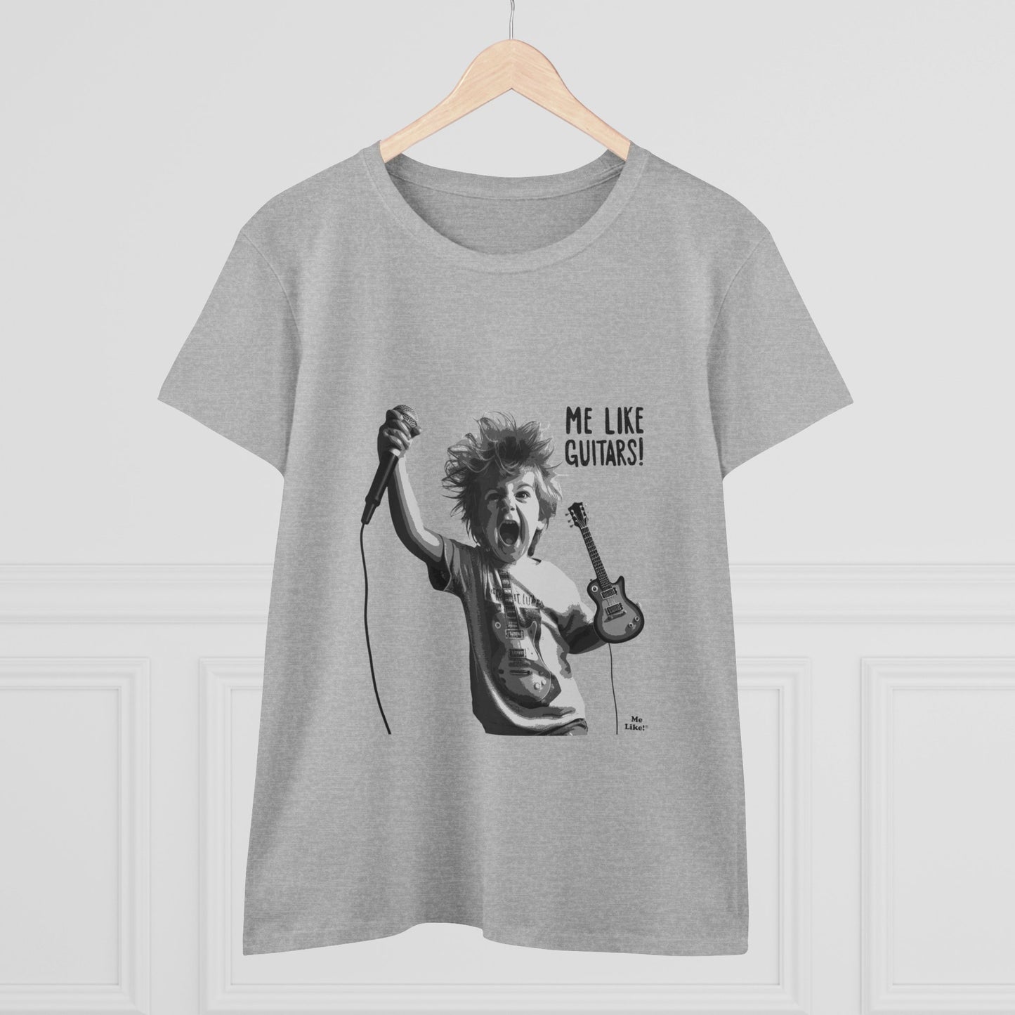 Me Like Guitars! - Women's Cotton Tee - Punk #2