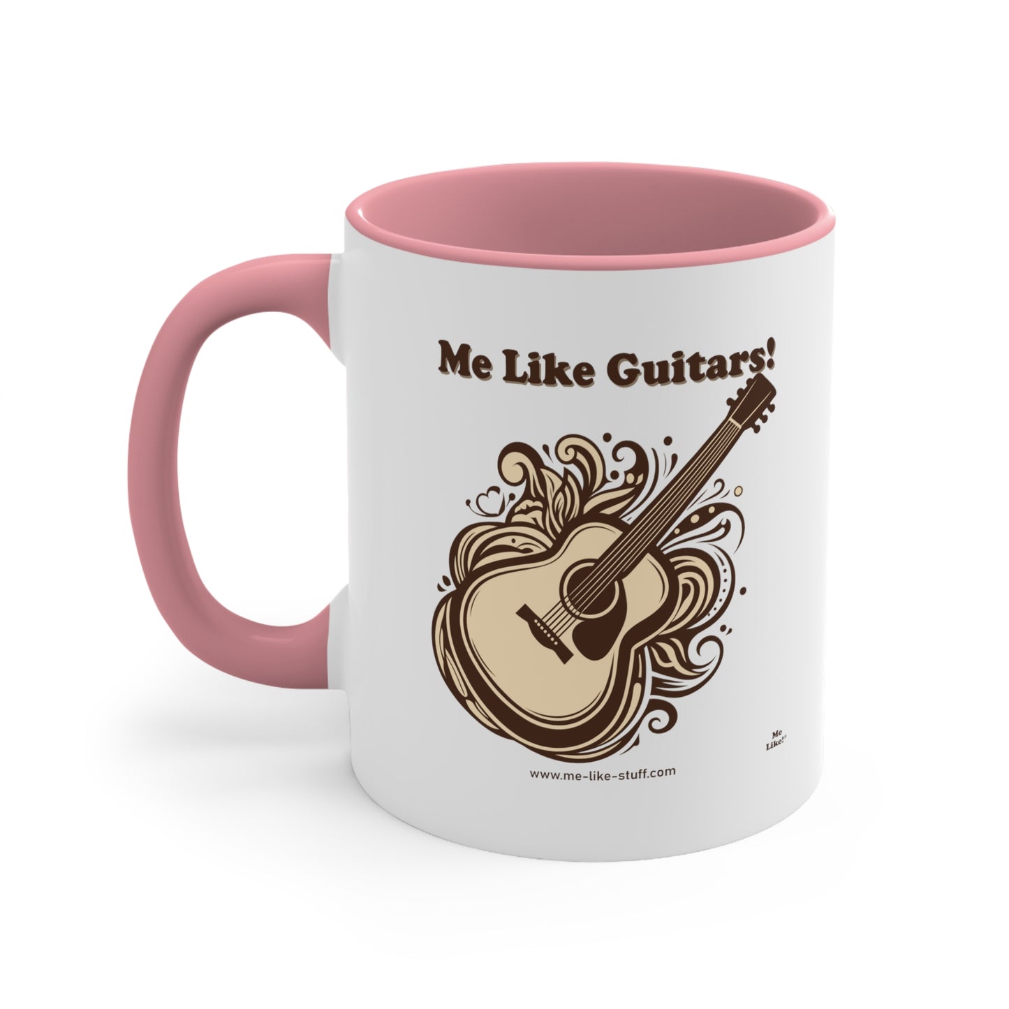 Accent Coffee Mug, 11oz - Me Like Guitars! (Acoustic #1)