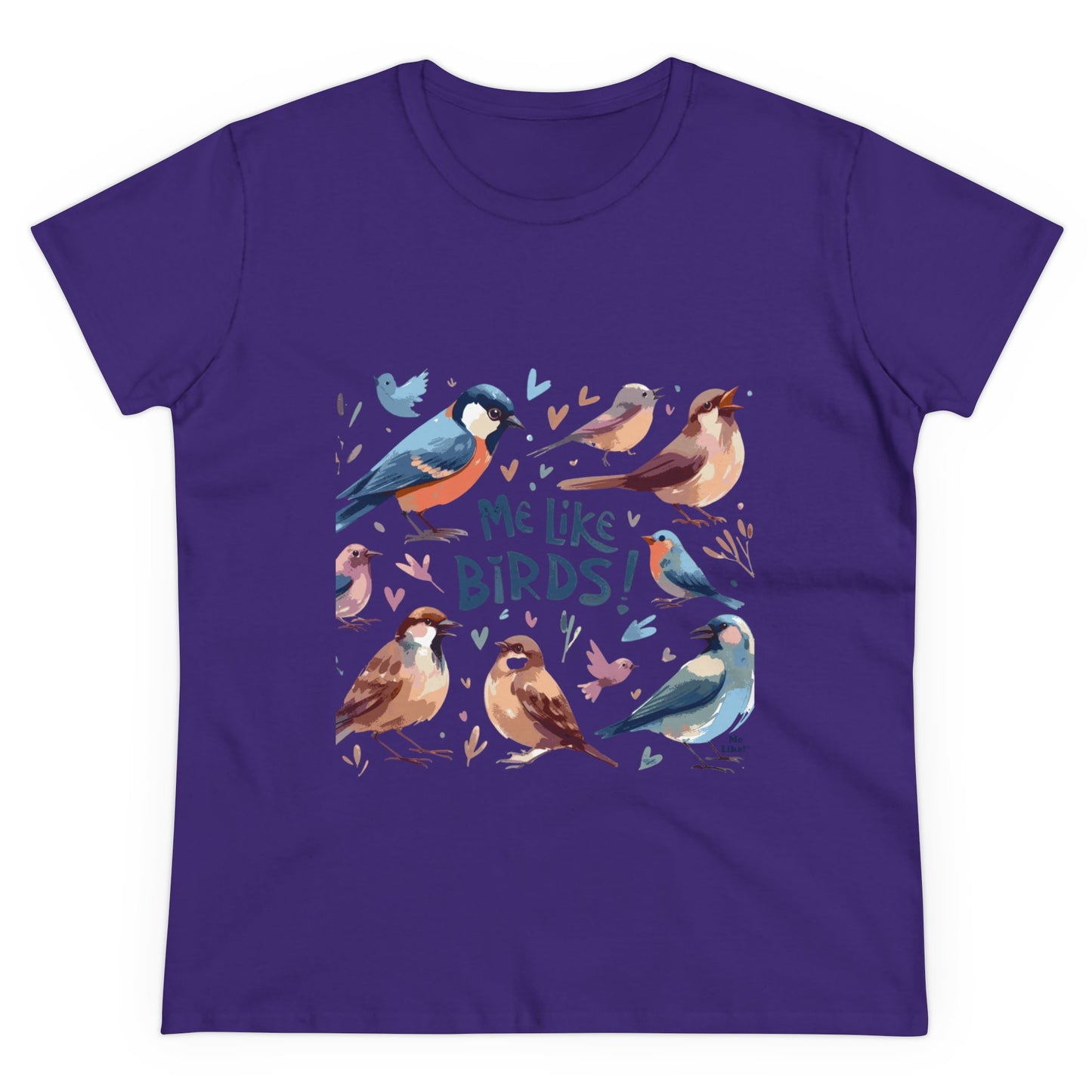 Me Like Birds! - Women's Heavy Cotton Tee - (Birds #2)