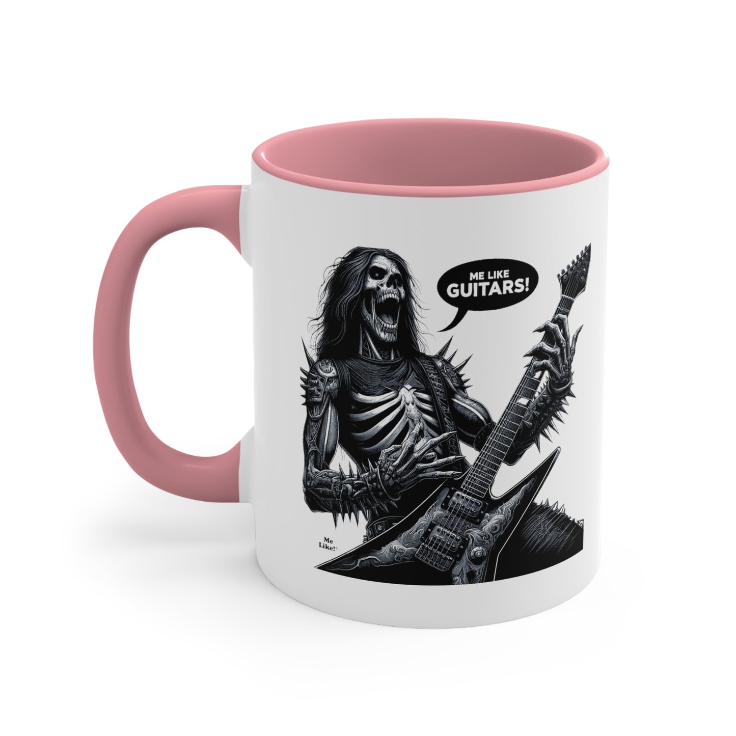 Me Like Guitars! - Accent Coffee Mug, 11oz - Heavy Metal #4