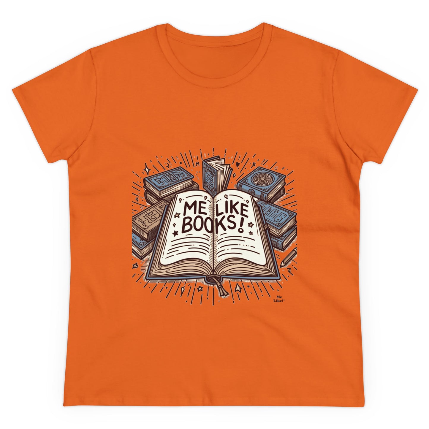 Me Like Books! - Women's Heavy Cotton Tee - (Books #1)