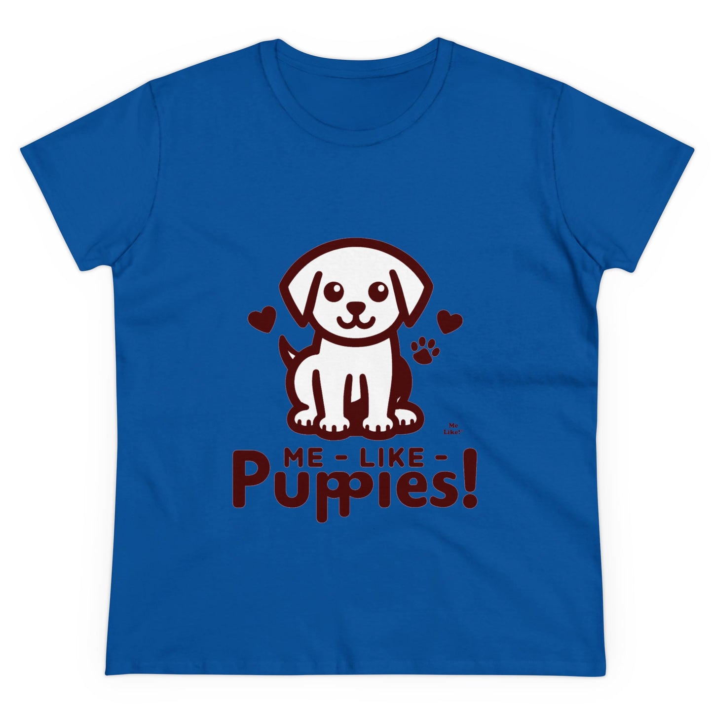 Me Like Puppies! - Women's Heavy Cotton Tee - (#1)