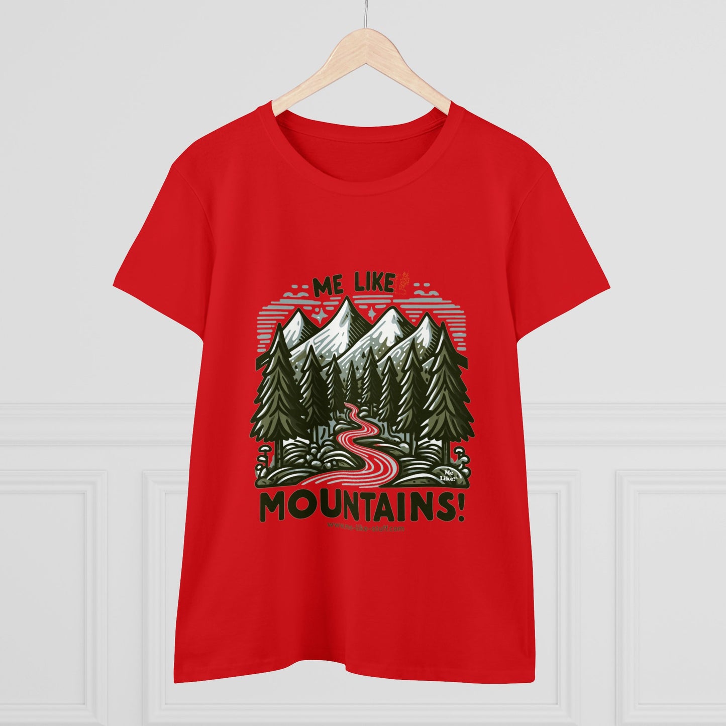 Me Like Mountains! - Women's Heavy Cotton Tee - (#4)