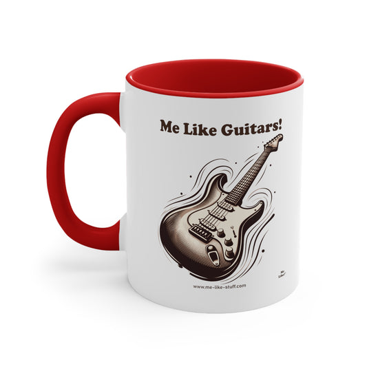 Accent Coffee Mug, 11oz - Me Like Guitars! (Electric #3)