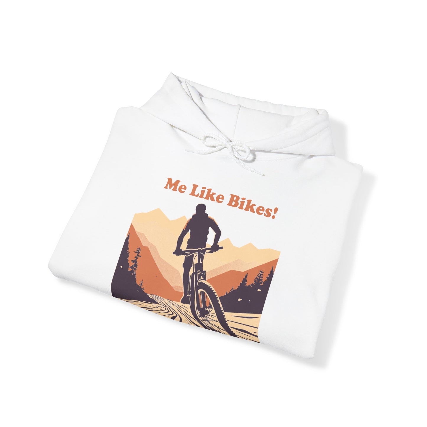 Unisex Heavy Blend™ Hooded Sweatshirt - Me Like Bikes! (Mountain Bike #2)