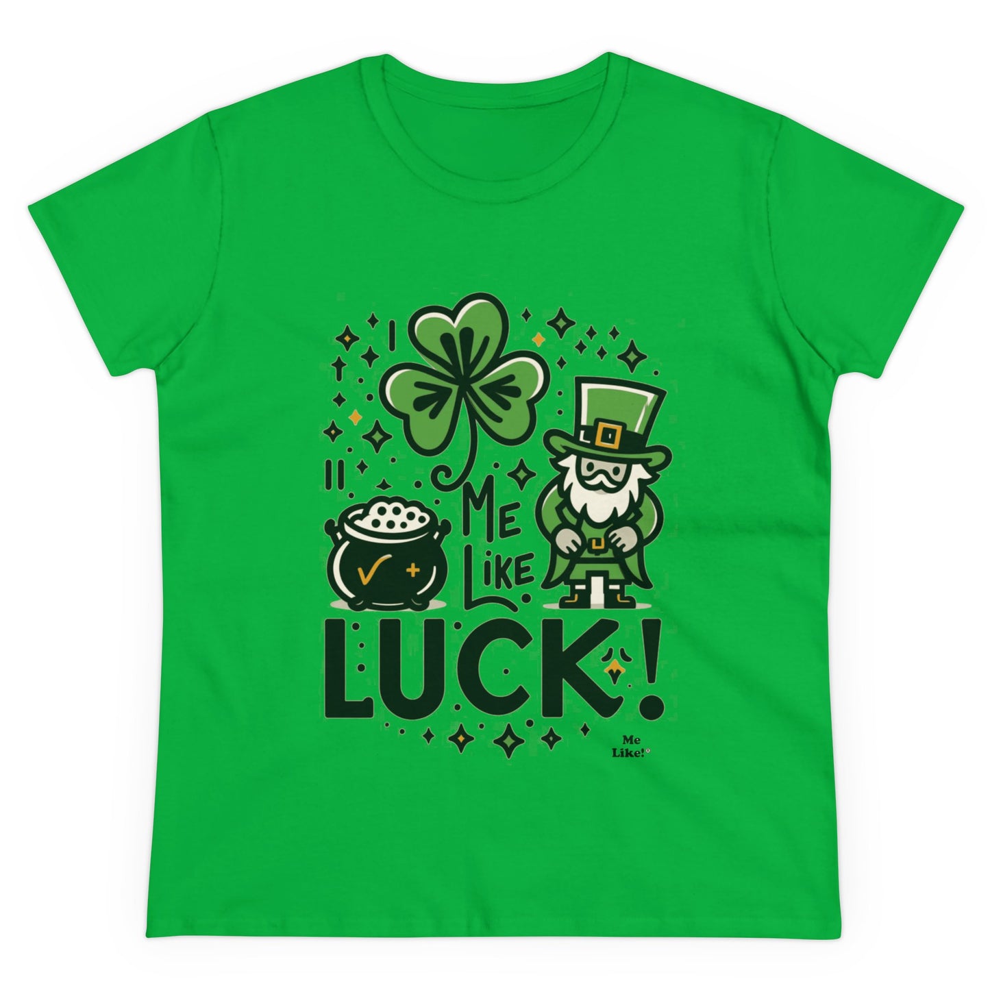 Me Like Luck! - Women's Heavy Cotton Tee - (St. Patrick's Day #4)