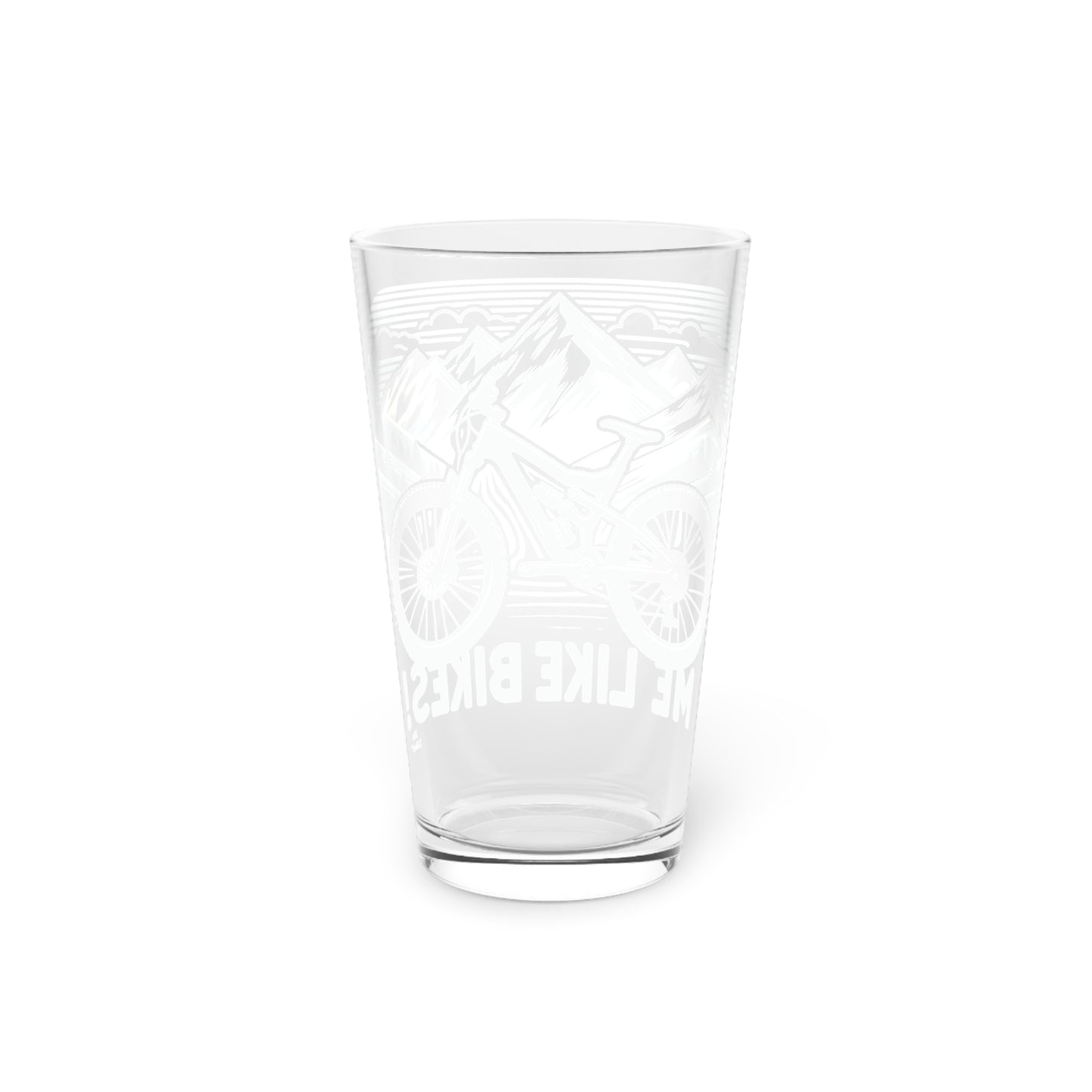 Me Like Bikes! - Pint Glass, 16oz - (Mountain Bike #5)