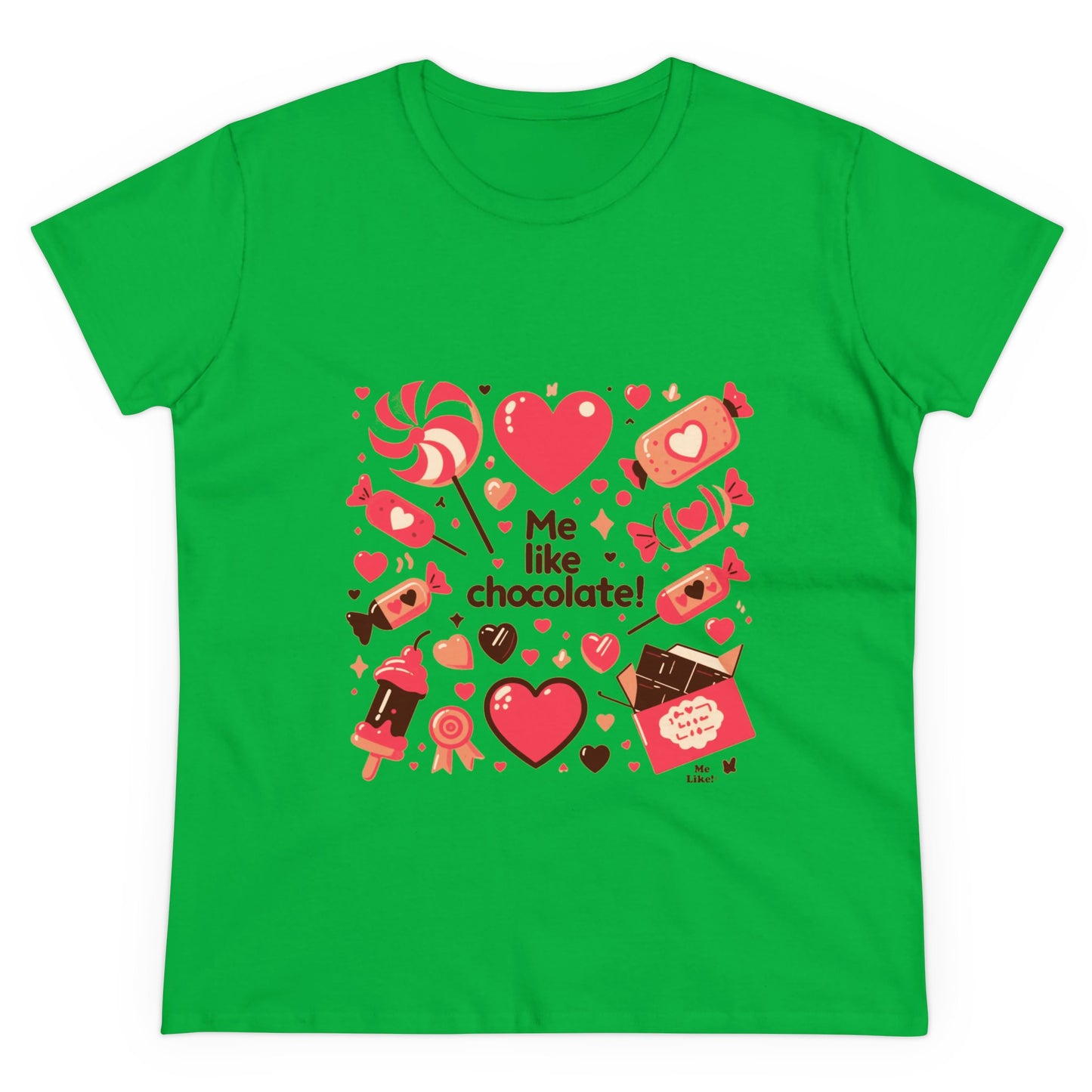 Me Like Chocolate! - Women's Heavy Cotton Tee - (Chocolate #2)