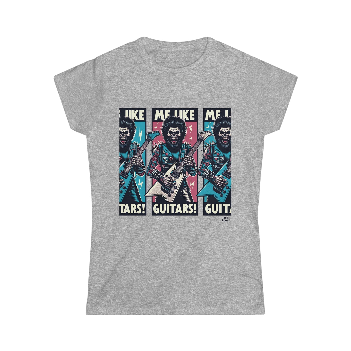 Me Like Guitars! - Women's Softstyle Tee - Heavy Metal #3