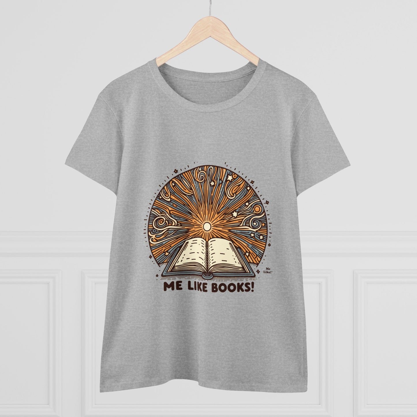 Me Like Books! - Women's Heavy Cotton Tee - (Books #2)