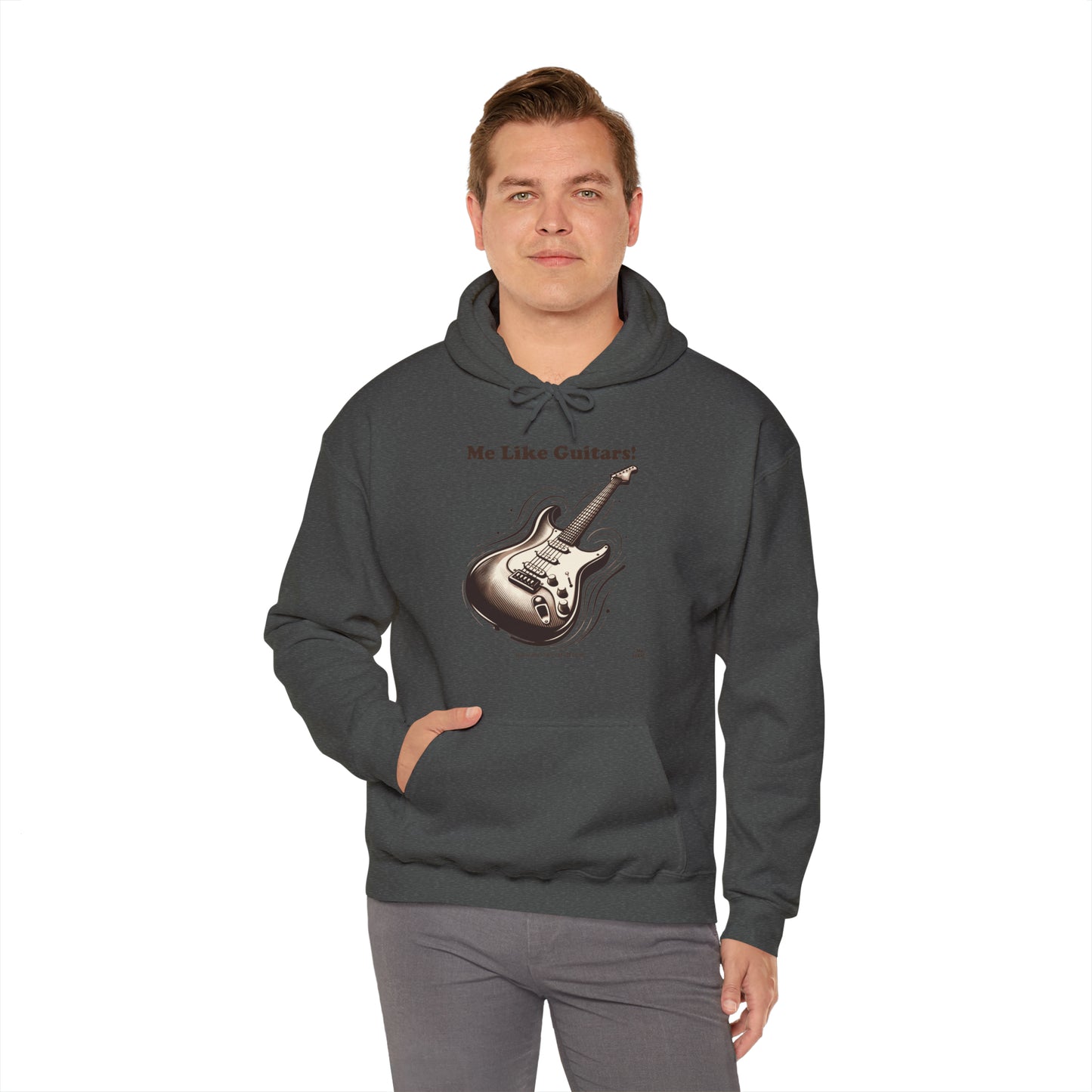 Unisex Heavy Blend™ Hooded Sweatshirt - Me Like Guitars! (Electric #3)