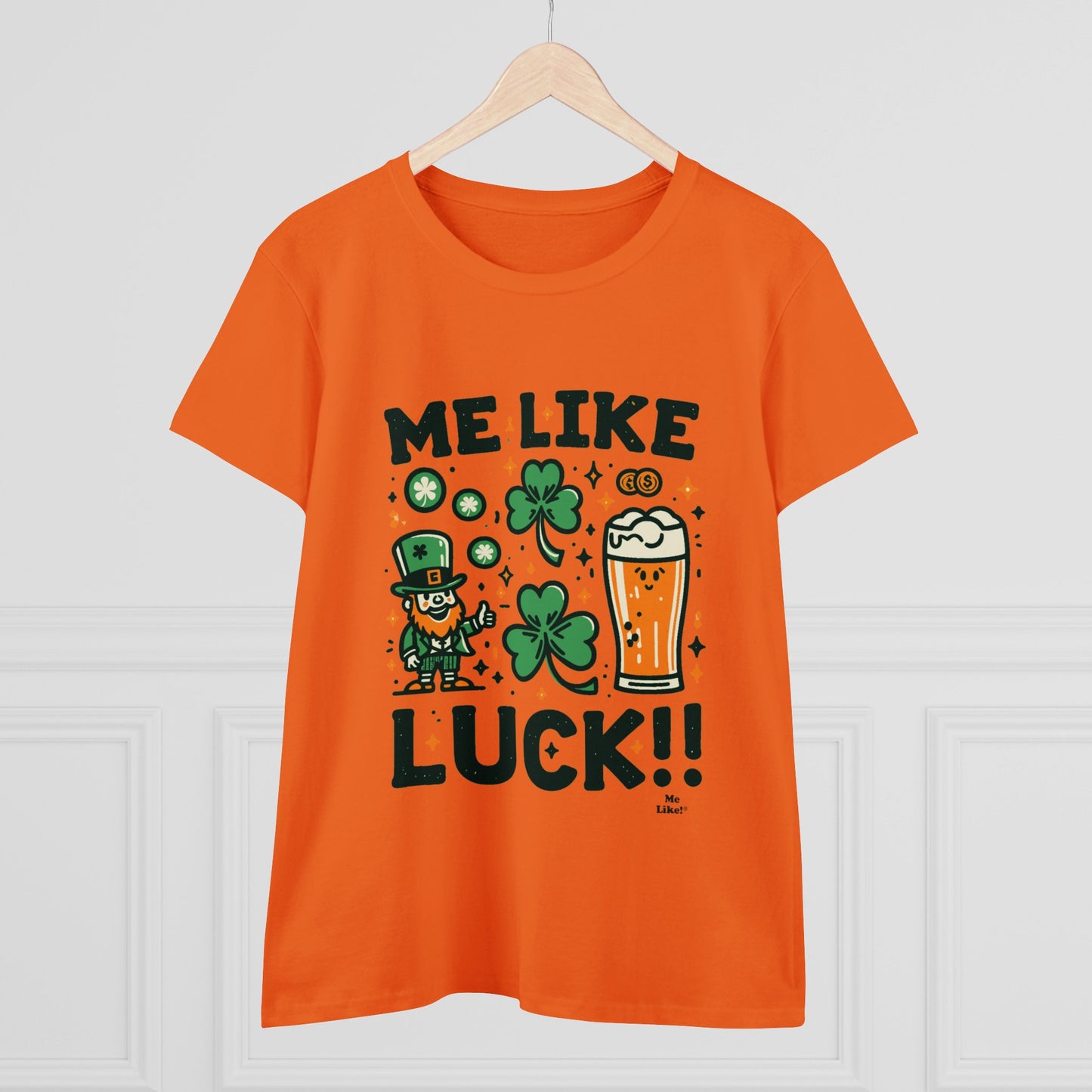 Me Like Luck! - Women's Heavy Cotton Tee - (St. Patrick's Day #3)