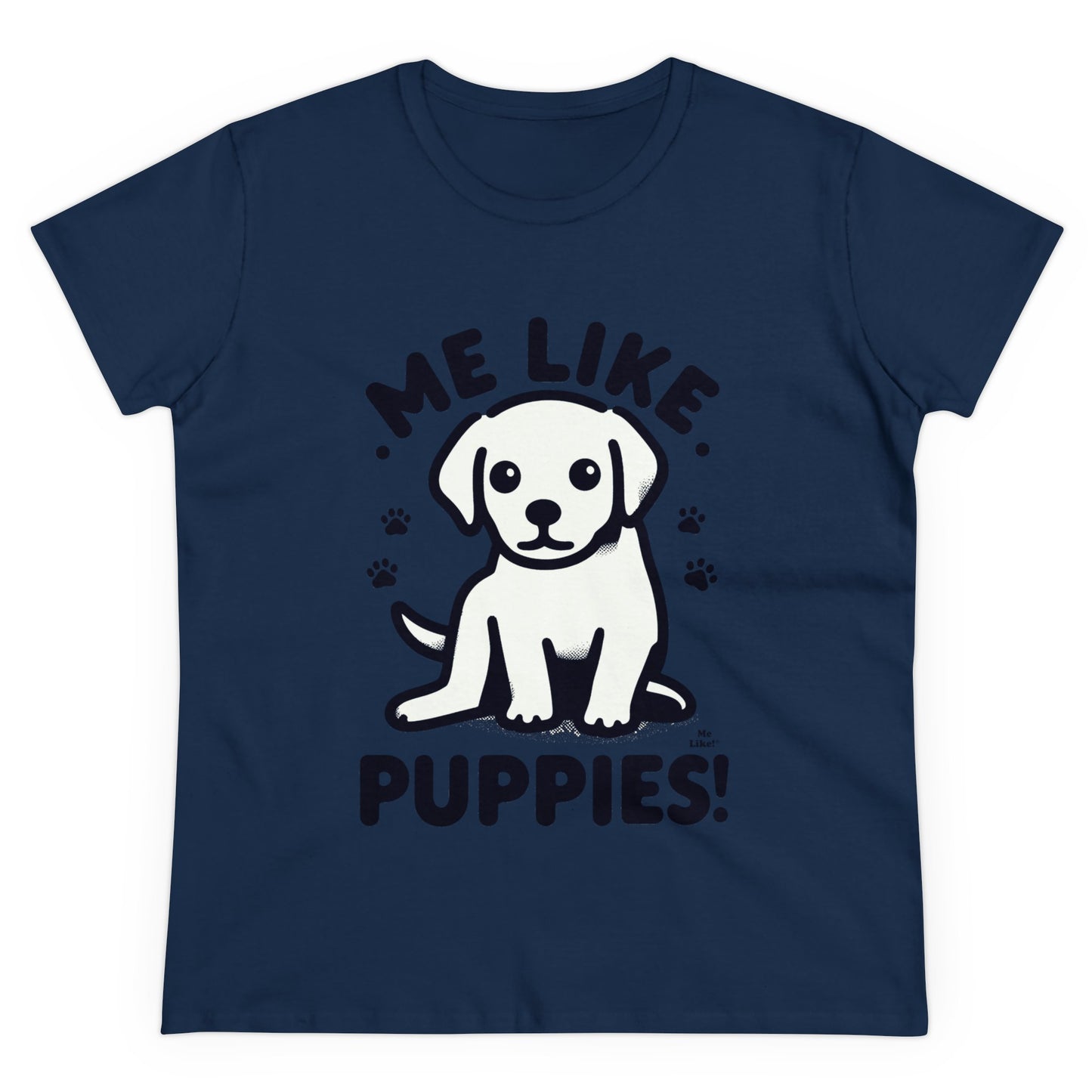 Me Like Puppies! - Women's Heavy Cotton Tee - (#3)