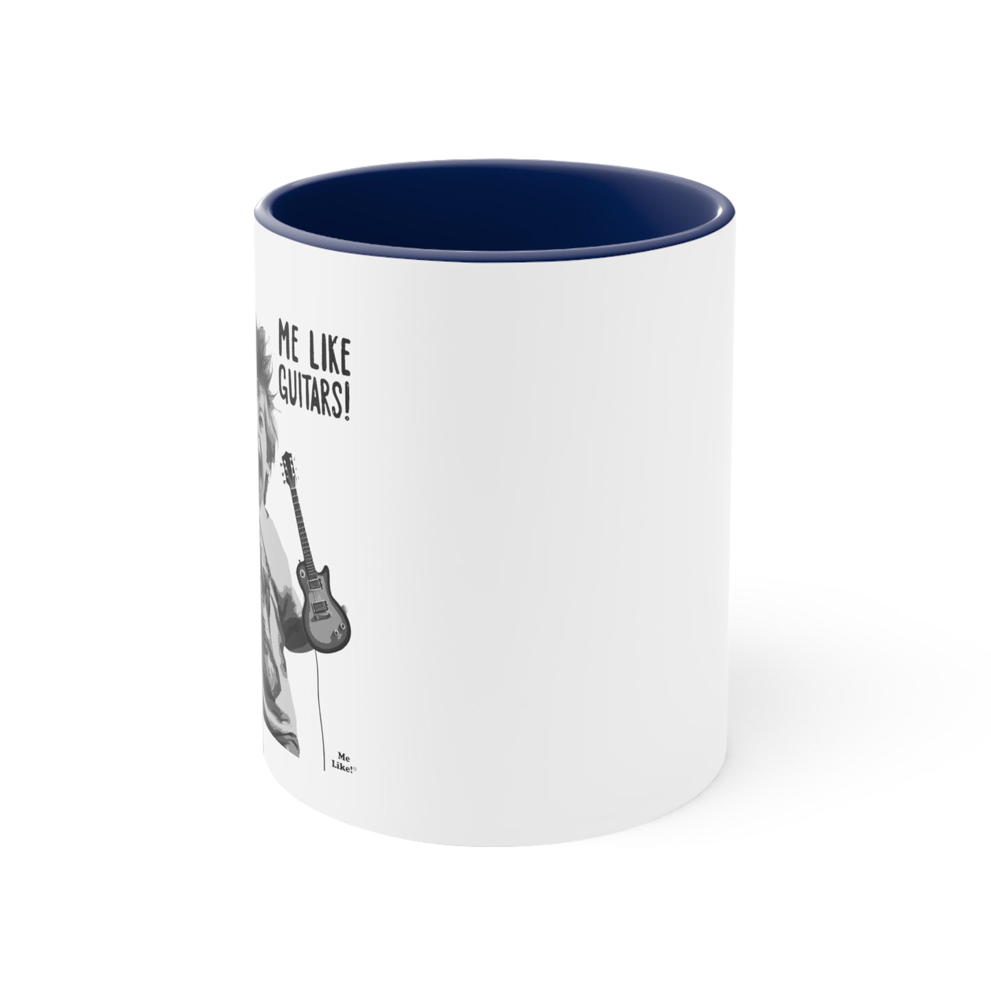 Me Like Guitars! - Accent Coffee Mug, 11oz - Punk #2