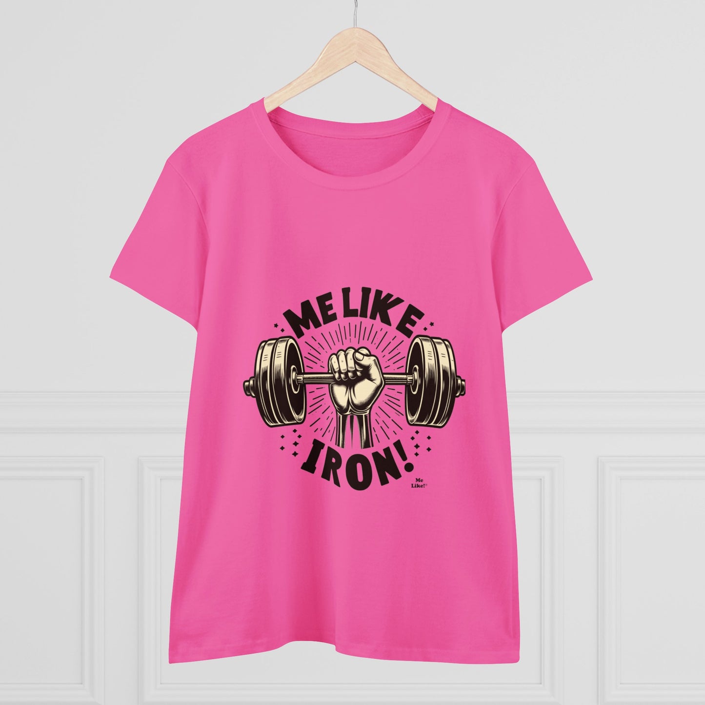 Me Like Iron! - Women's Heavy Cotton Tee - (Weightlifting #1)