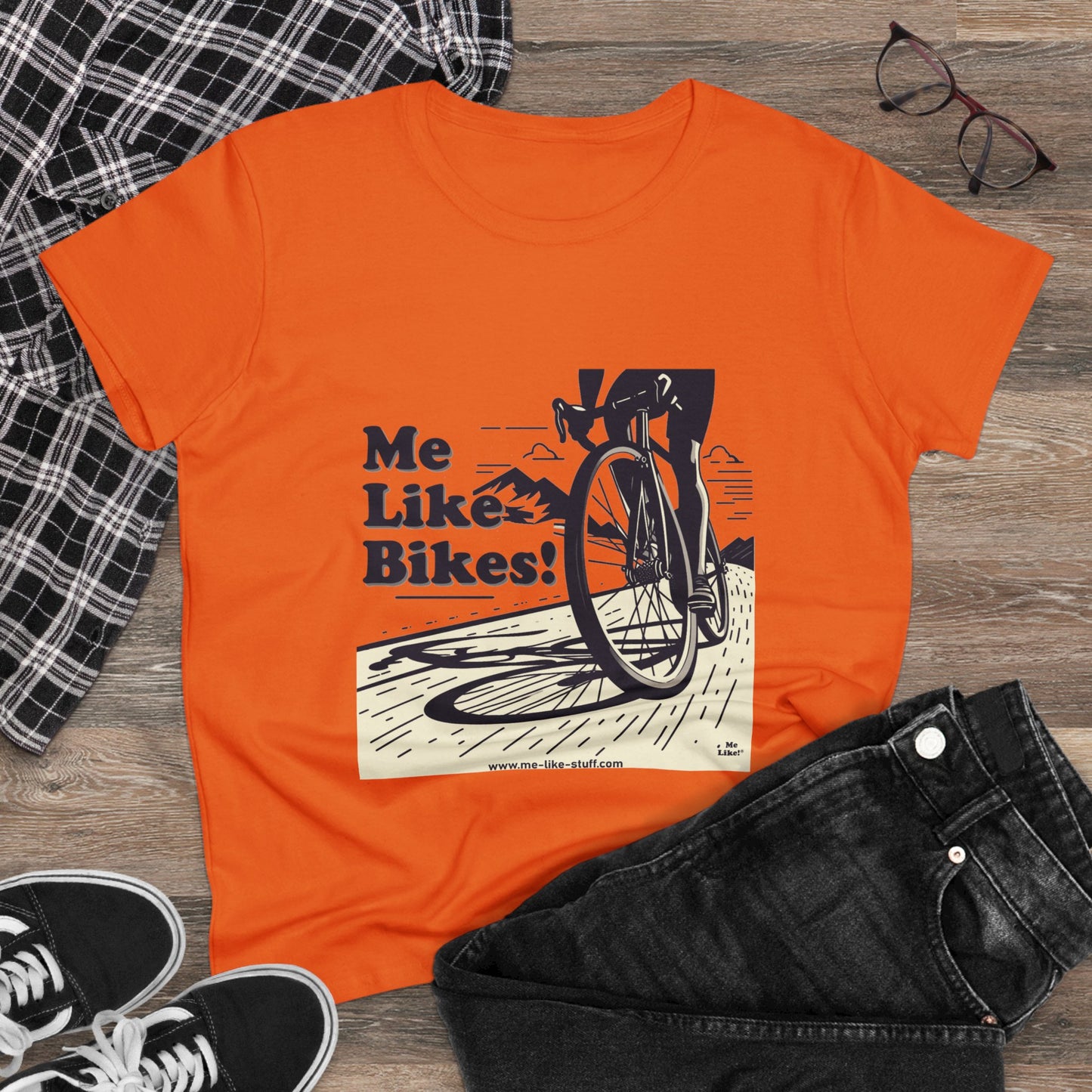 Women's Heavy Cotton Tee - Me Like Bikes! (RB #2)