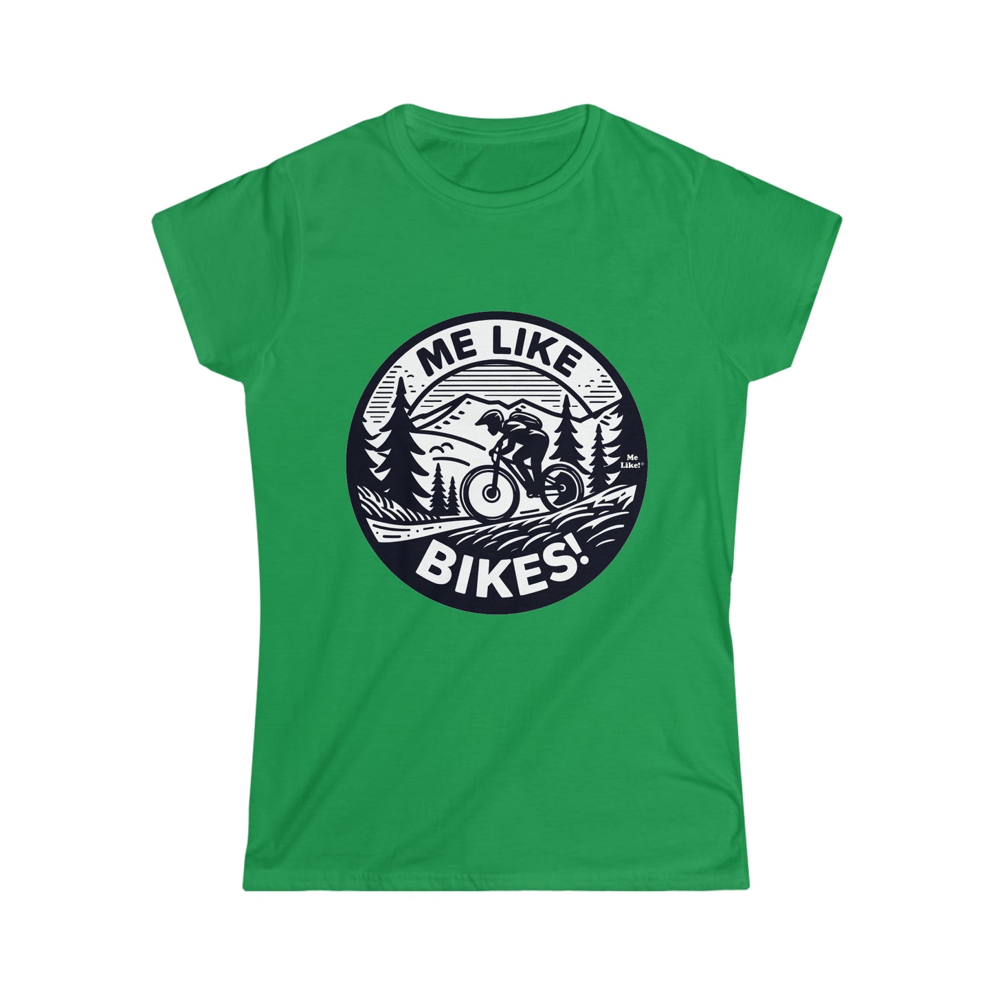 Me Like Bikes! - Women's Softstyle Tee - (Mountain Bike #4)