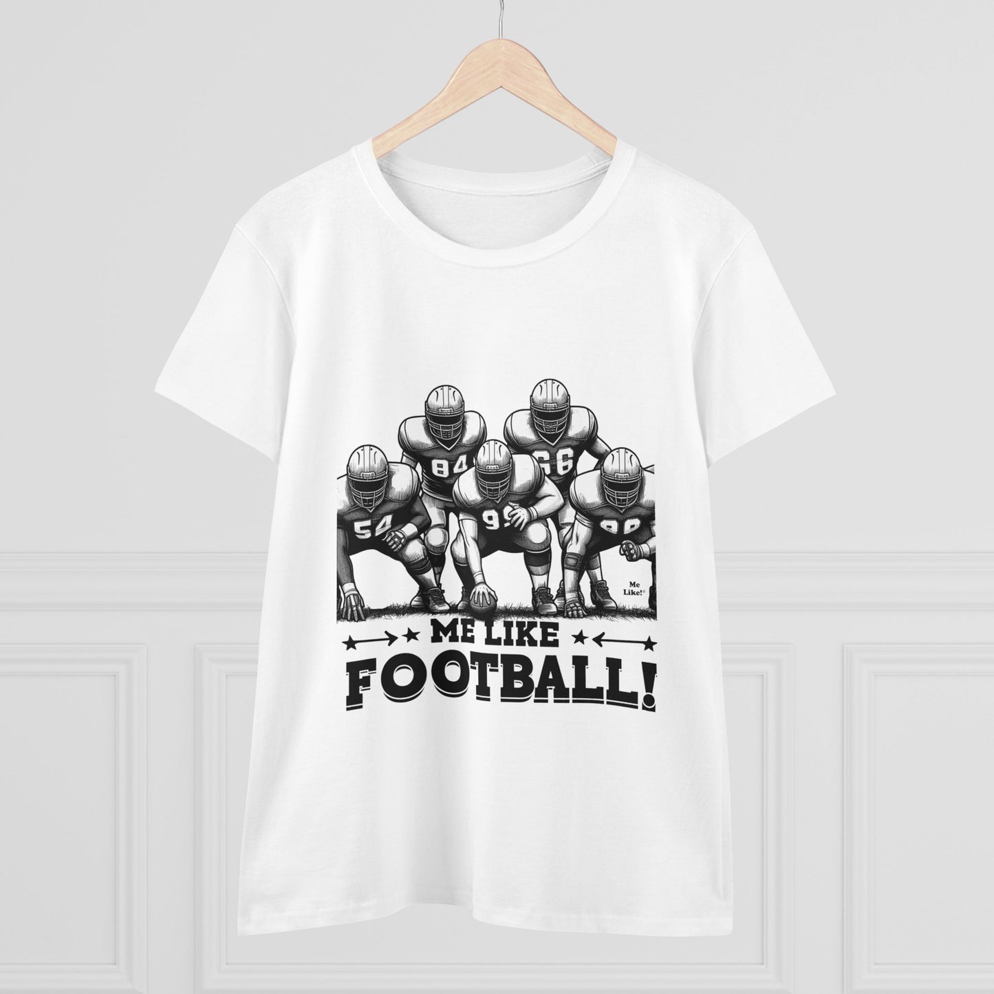 Me Like Football! - Women's Heavy Cotton Tee - (Football #2)