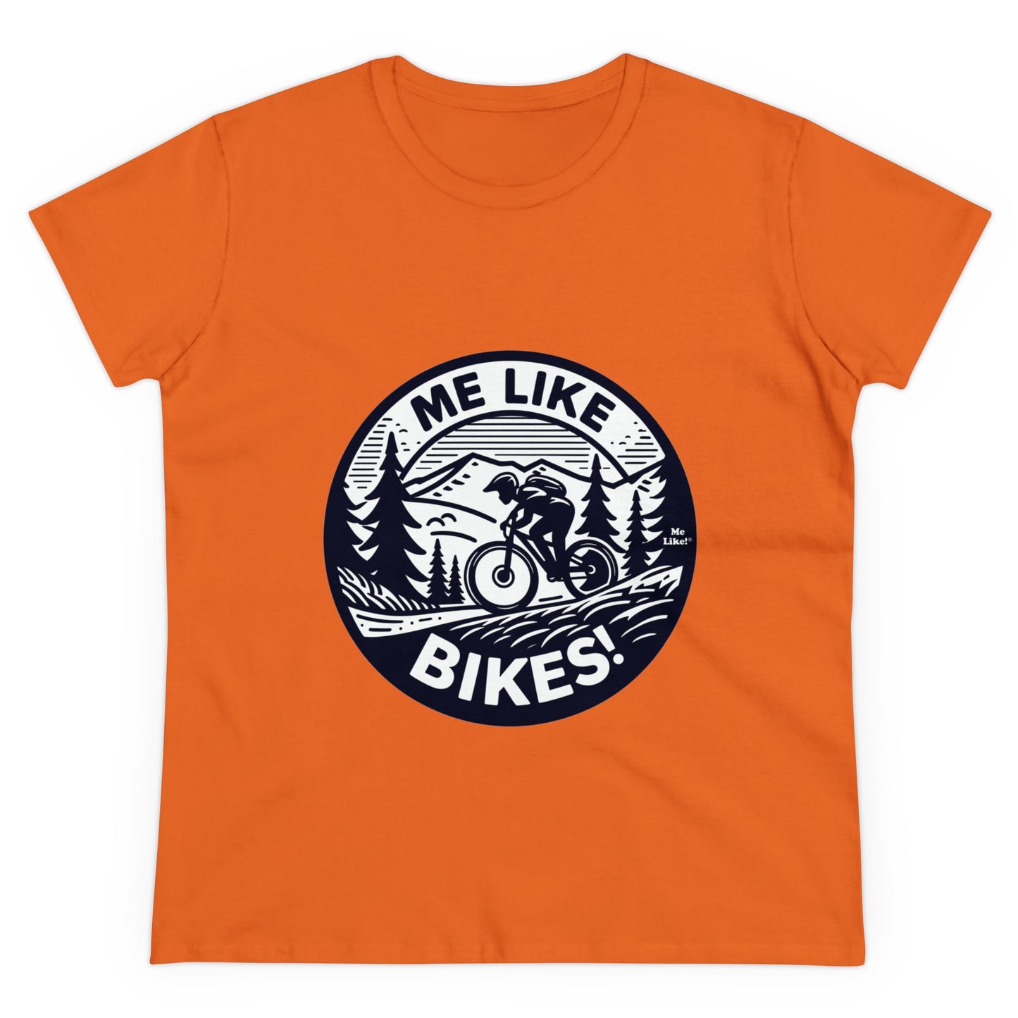 Me Like Bikes! - Women's Heavy Cotton Tee - (Mountain Bike #4)