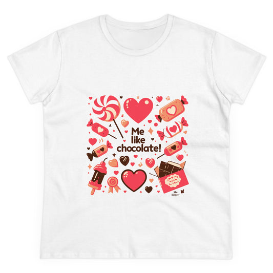 Me Like Chocolate! - Women's Heavy Cotton Tee - (Chocolate #2)