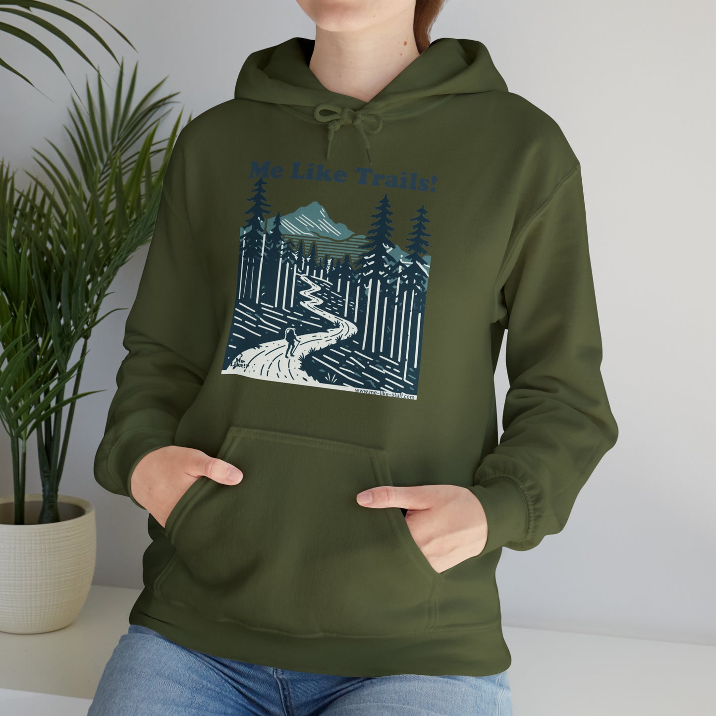 Unisex Heavy Blend™ Hooded Sweatshirt - Me Like Trails! (#2)