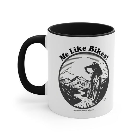 Accent Coffee Mug, 11oz - Me Like Bikes! (MB #1)